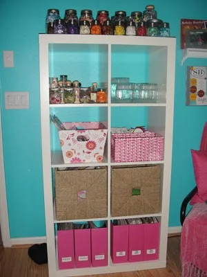 Scrapbook Studio - IKEA Shelves (2) - Ribbons, and Buttons, and Flowers, Oh My! Part 5