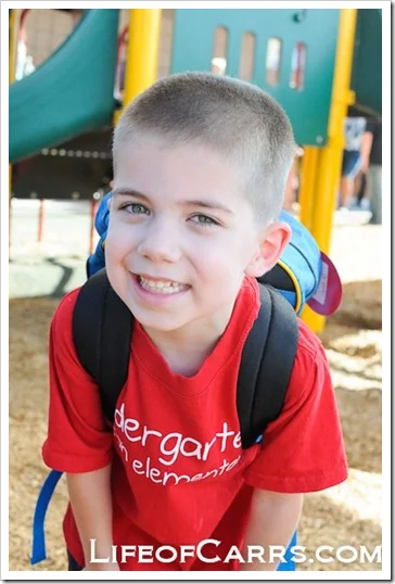 First Day of School - We Have a Kindergartener