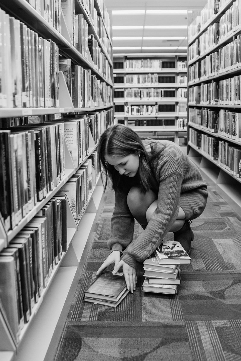Library Photo Session 5 Tips for a Senior Session at a Library