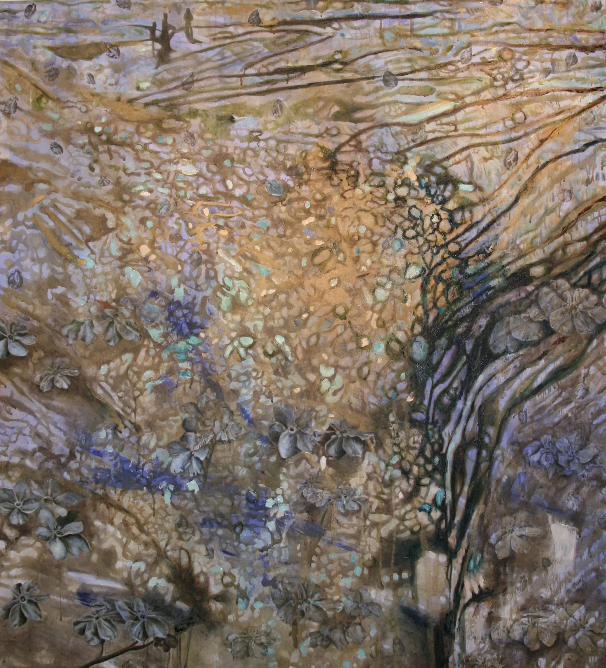 Forget-me-not Pedersen Glacier, 66" x 60"