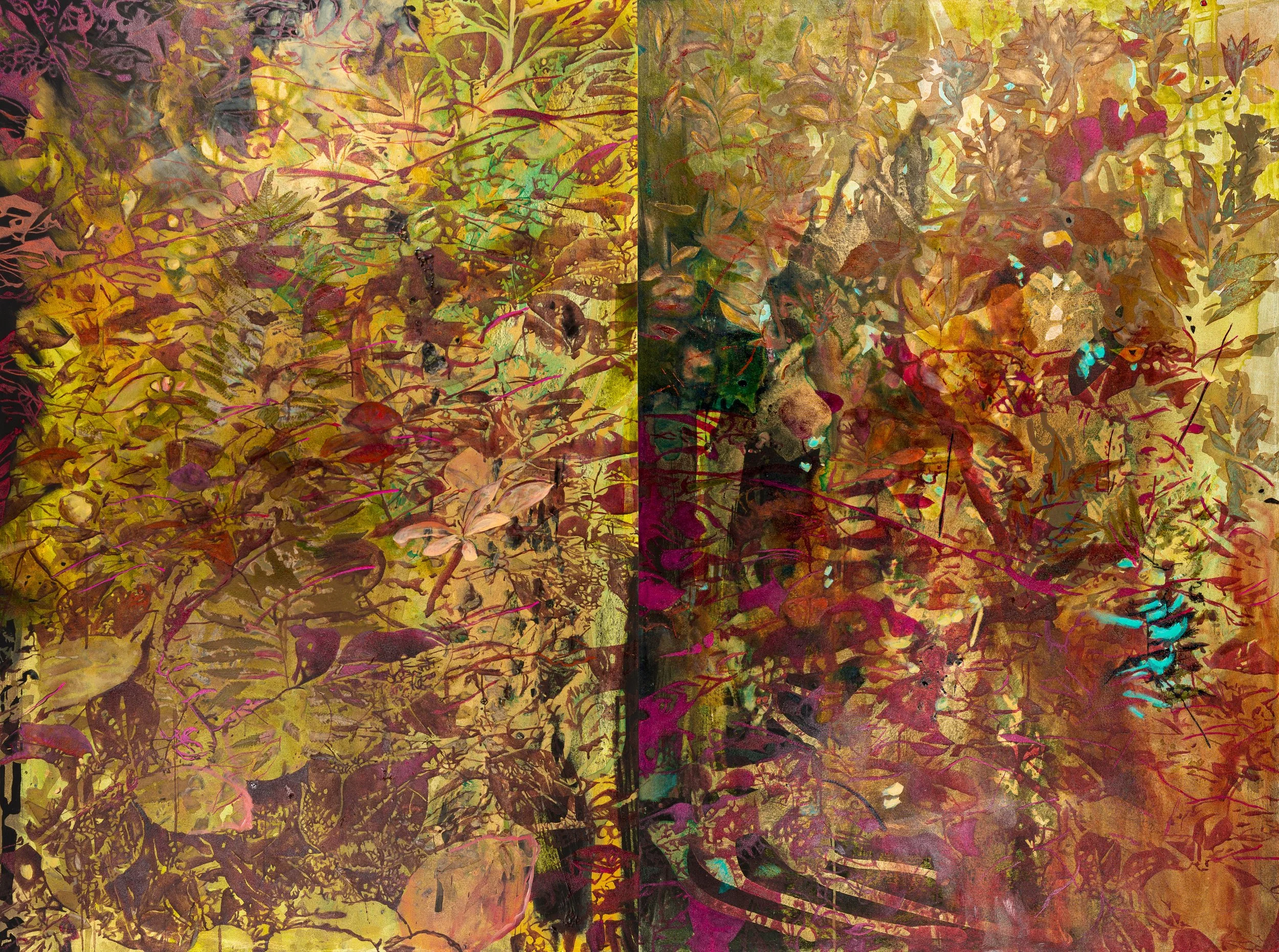 Animacy, Poetic Ecologies Series, 60" x 80" acrylic on canvas