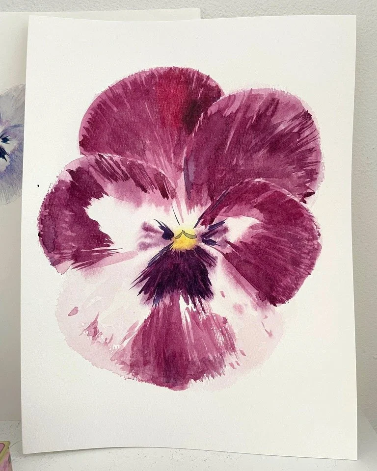 giant pansy #watercolor