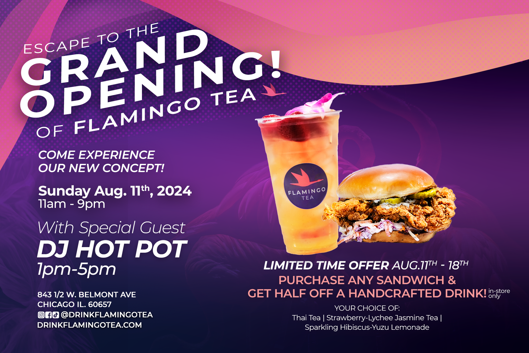 FLAMINGO TEA GRAND OPENING!