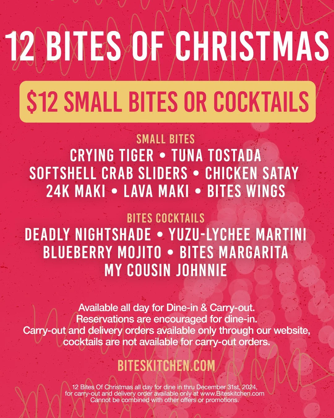 12 BITES OF CHRISTMAS!  Thru December 31st, 2024