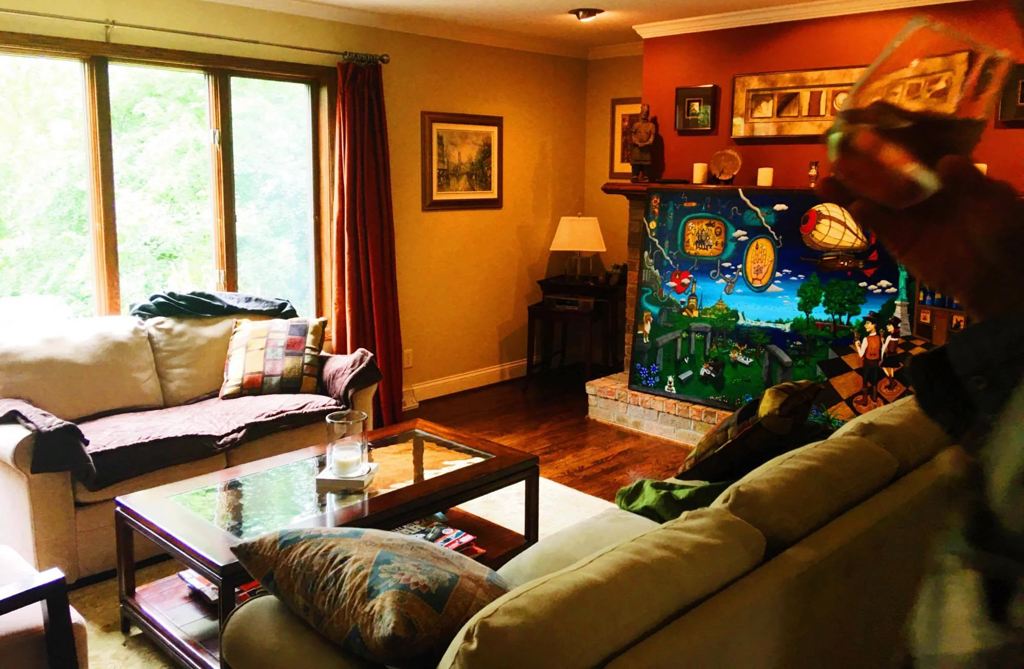 It looks like a new painting is in the home! :)