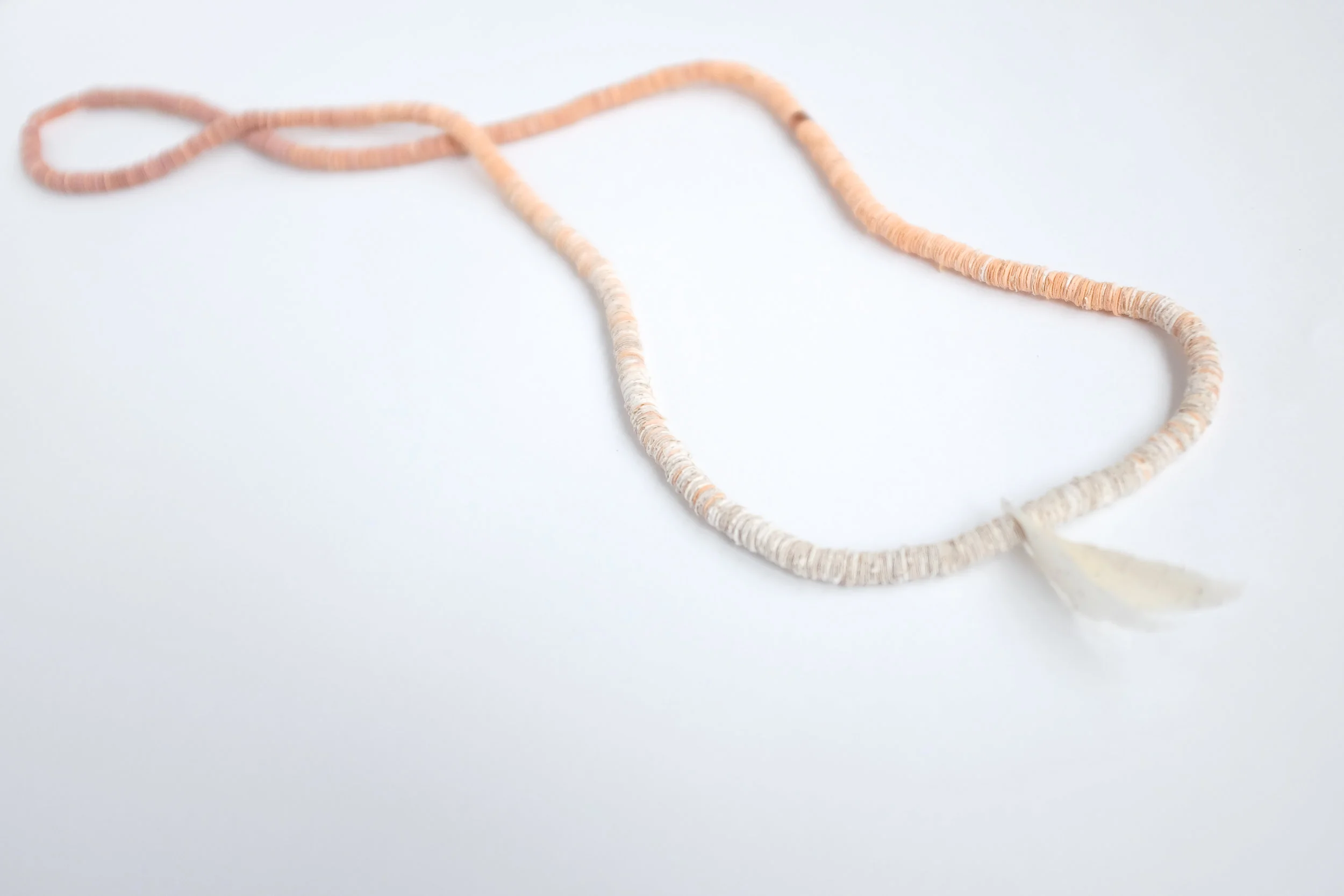 Disc Necklace - Twig and Leaf