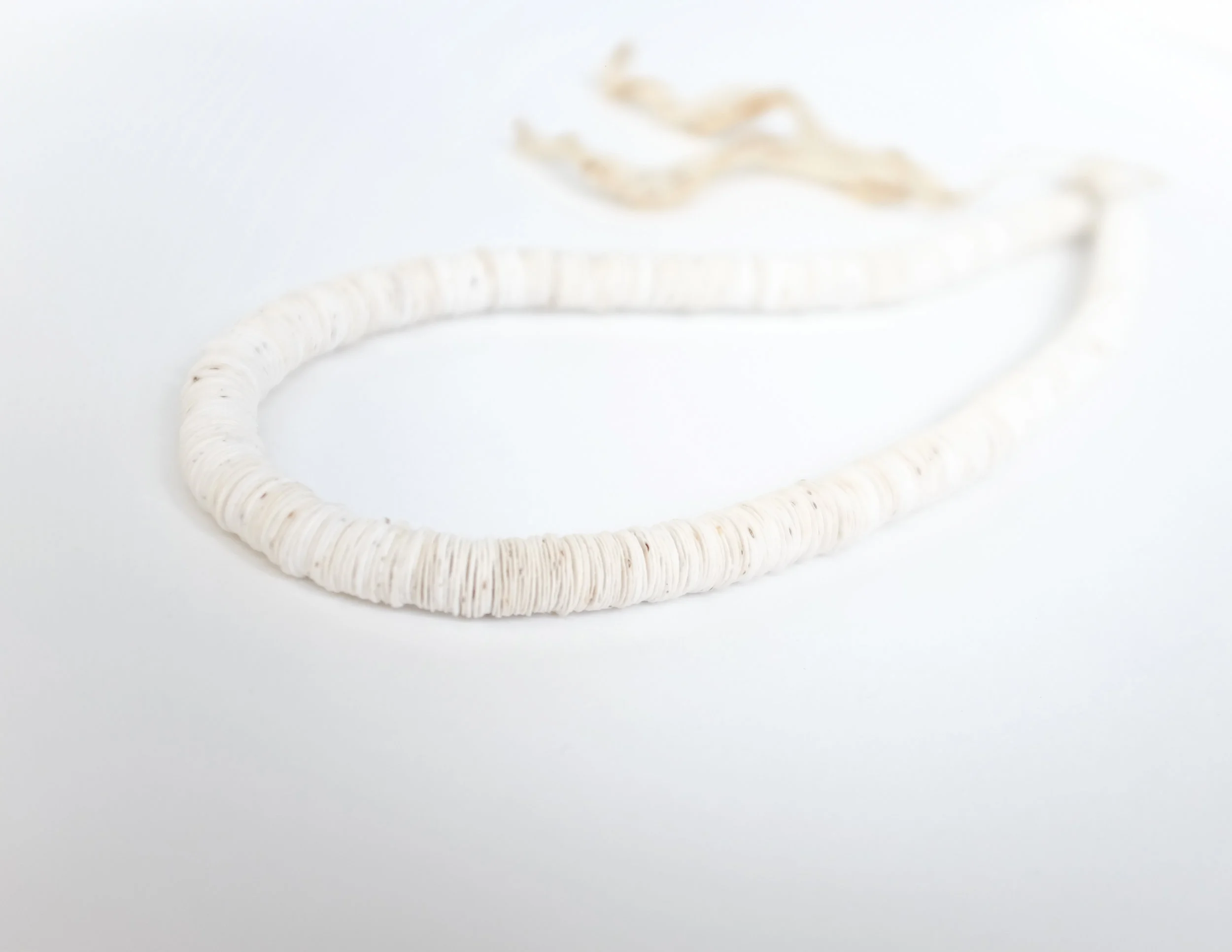 Large Disc Necklace with Brass and Leaf