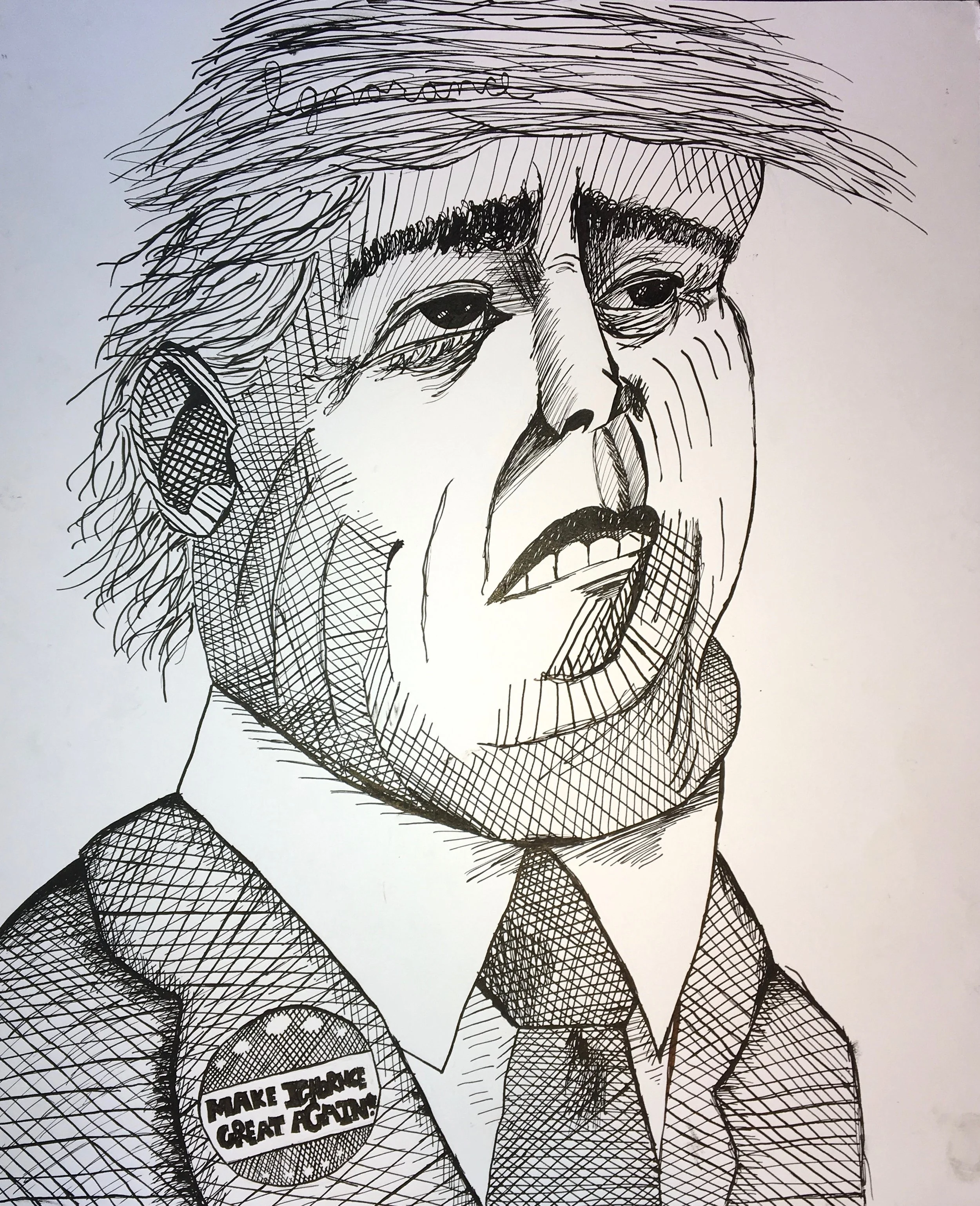 Make Ignorance Great Again, Pen and Ink, February 2016
