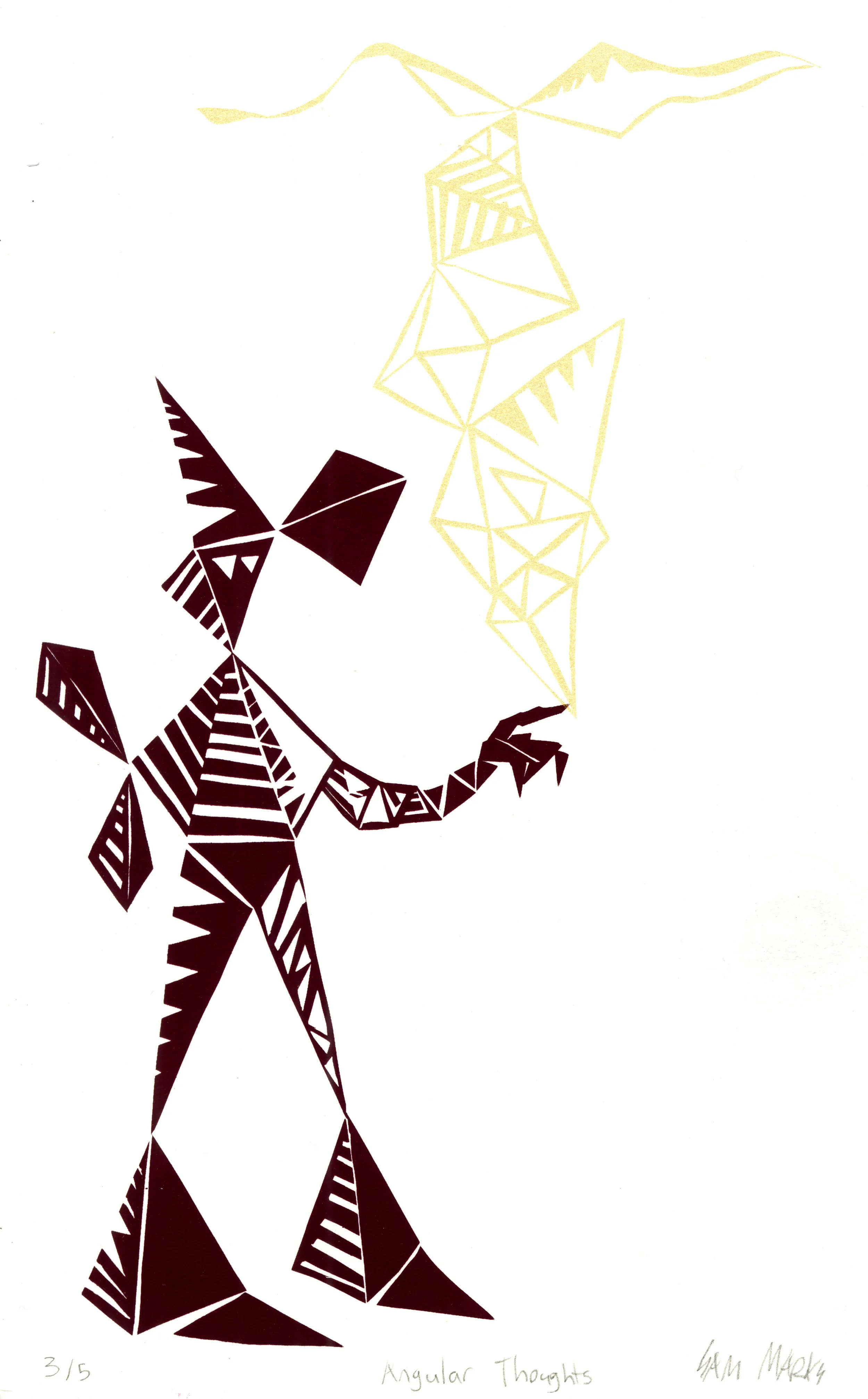 Angular Thoughts, Screenprint