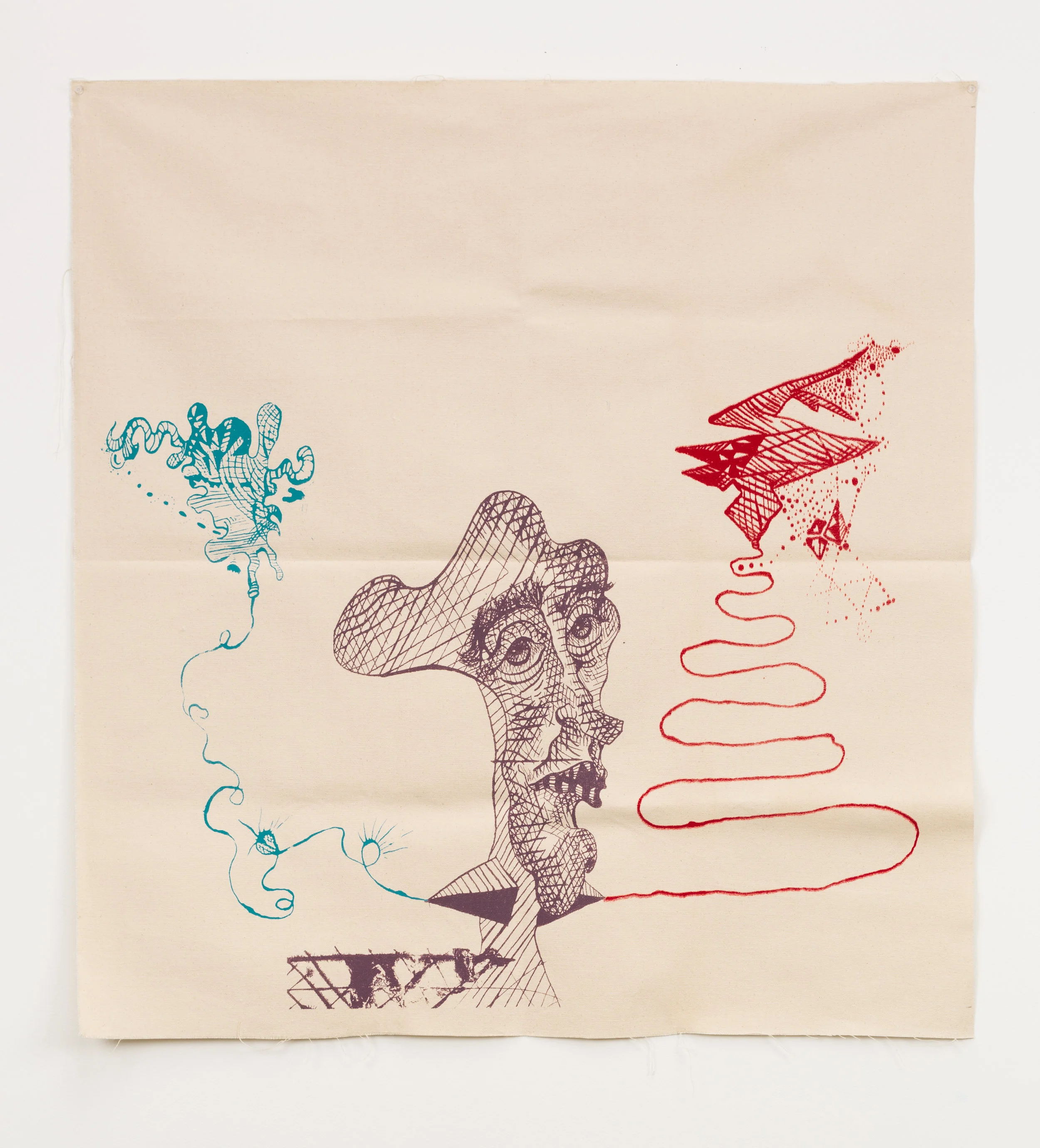 'Frank's Final Form', Screenprint on Canvas, 3' by 5'