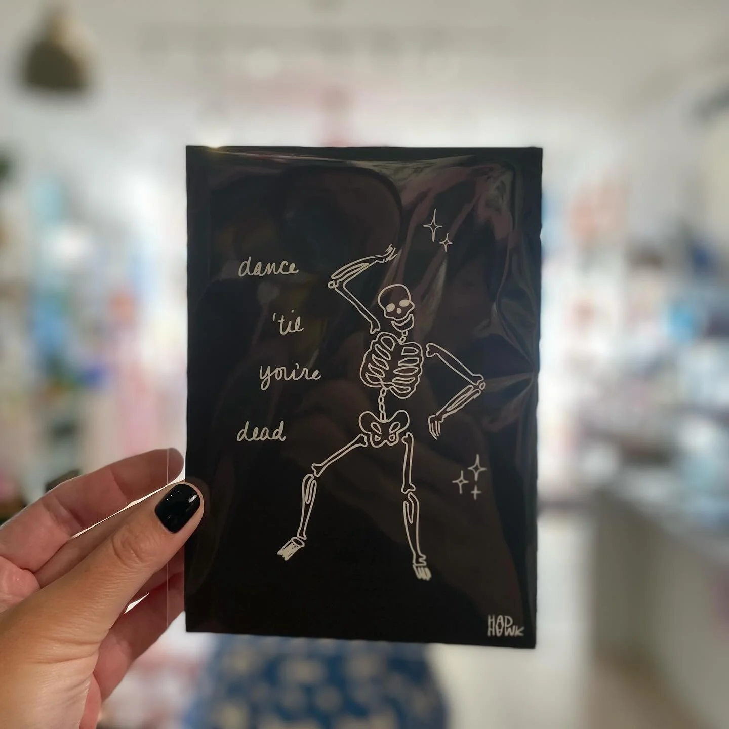 💀

Limited run available @holly_and_olive &amp; at the #hinghamartswalk next weekend! 

#dancetilyouredead