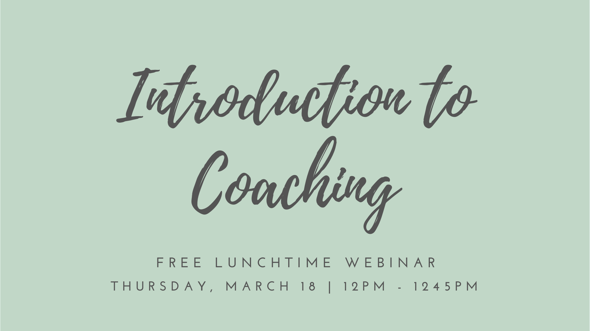 Introduction to Coaching | Webinar