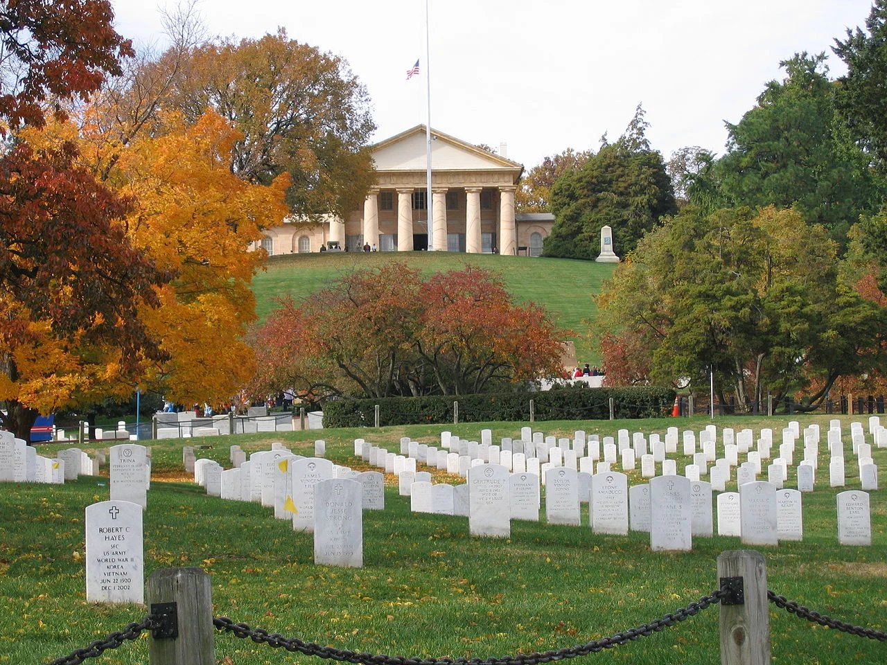 Arlington National Cemetery, former home of General Robert E. Lee which the federal government turned into a cemetery. (Wikipedia)