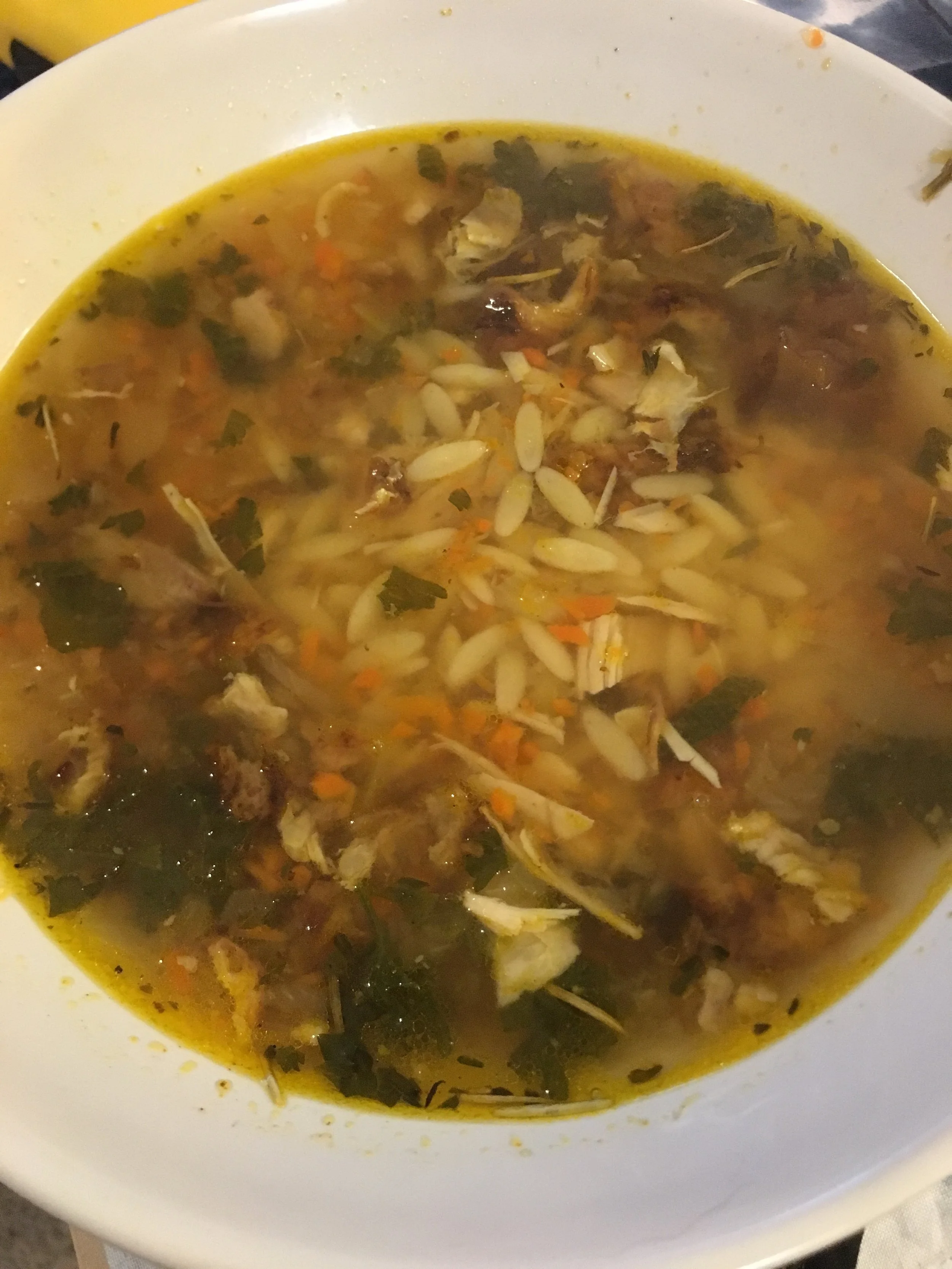 The Best Freakin Turkey Soup with Orzo