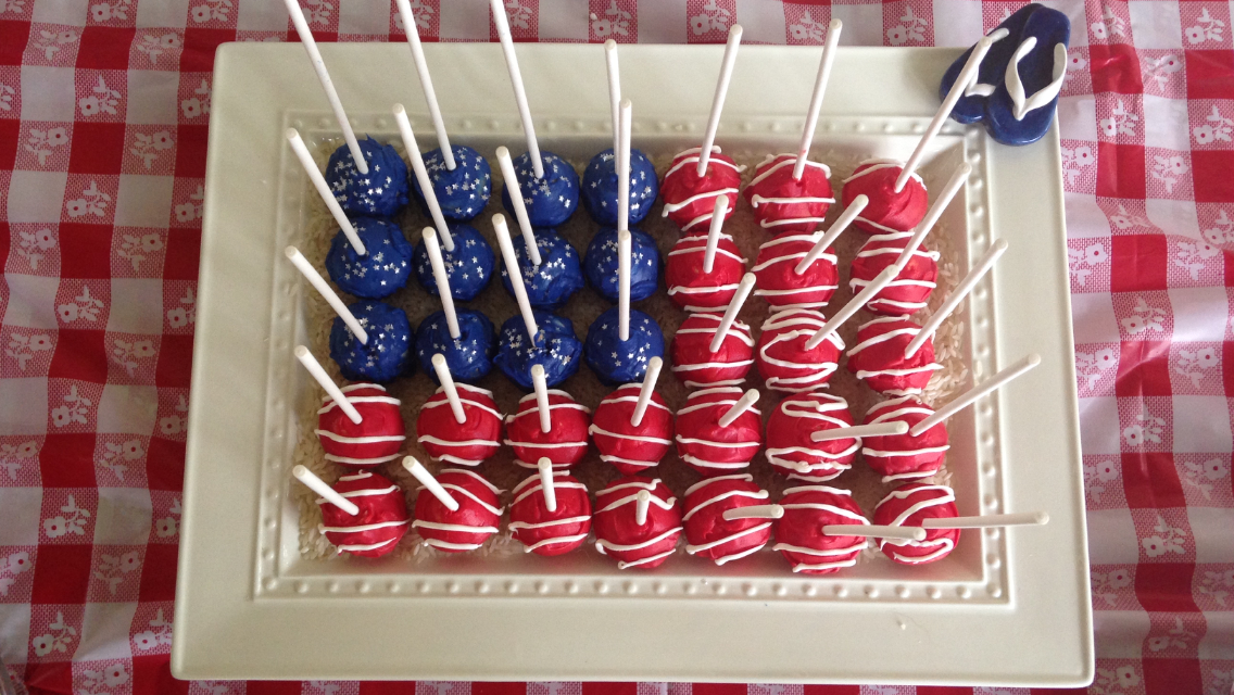 Flag Cake Pops