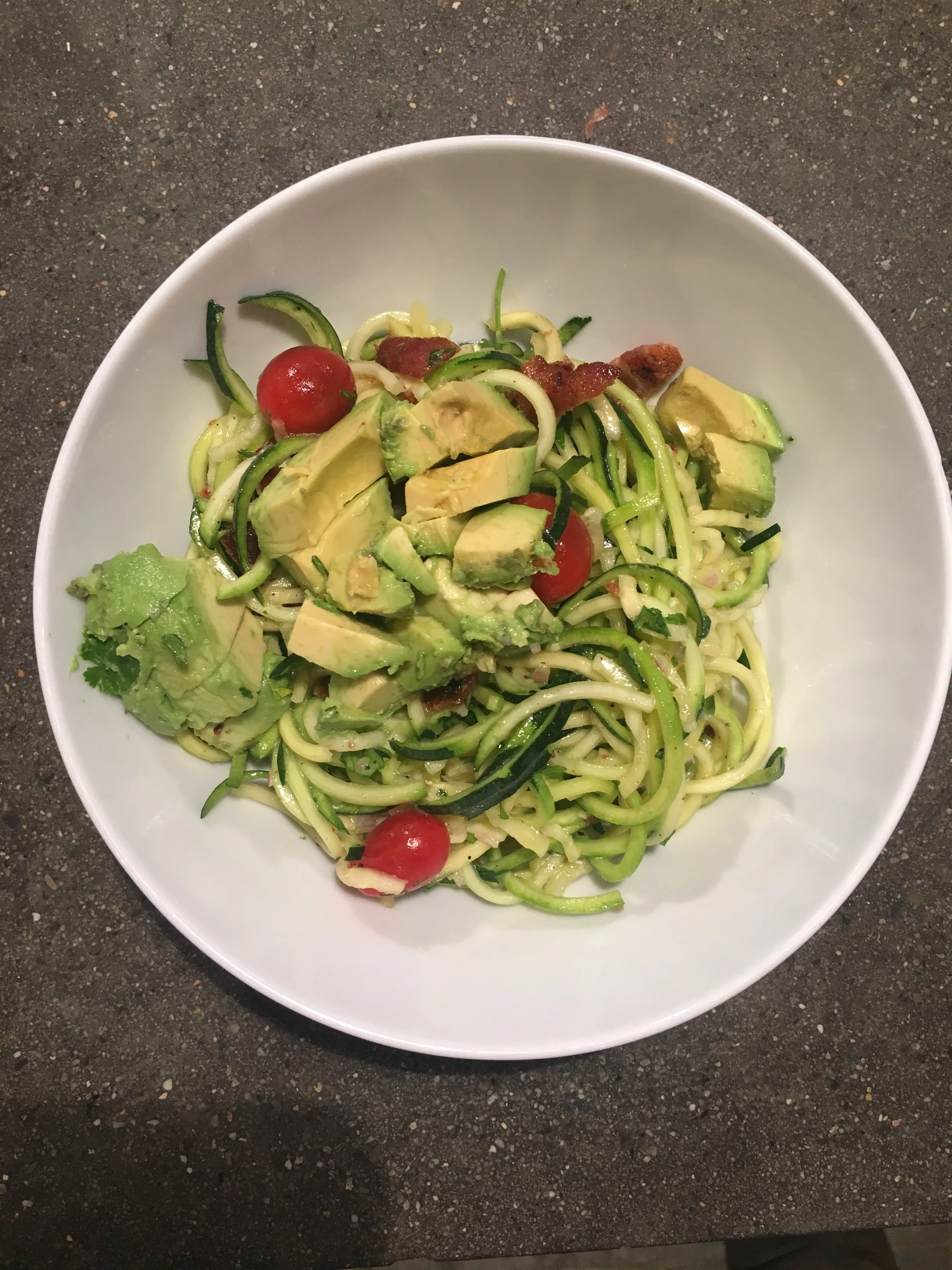 BLAT Salad with Zucchini Noodles