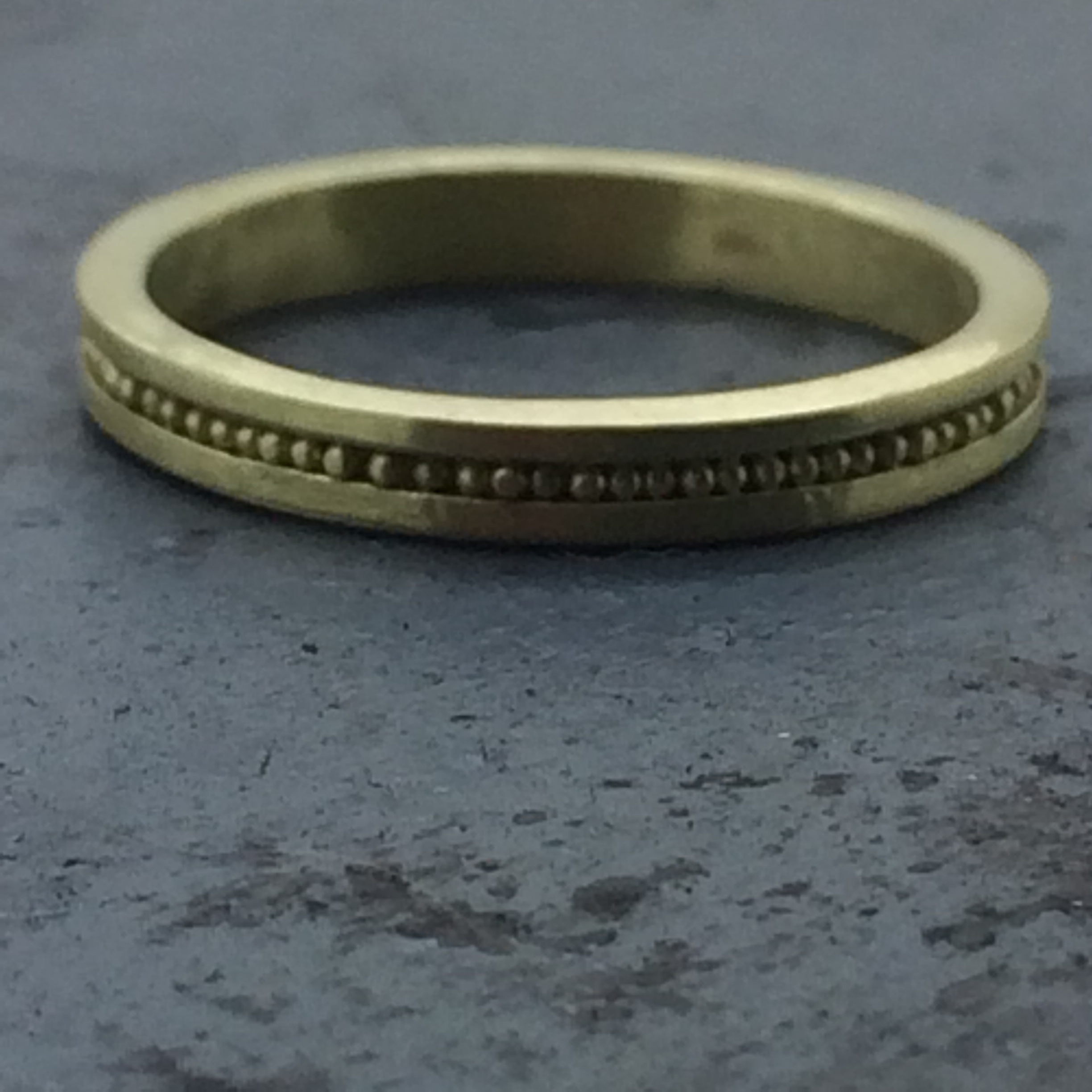 18k Granulated Band 2014. Made at Revere with Kent Raible.