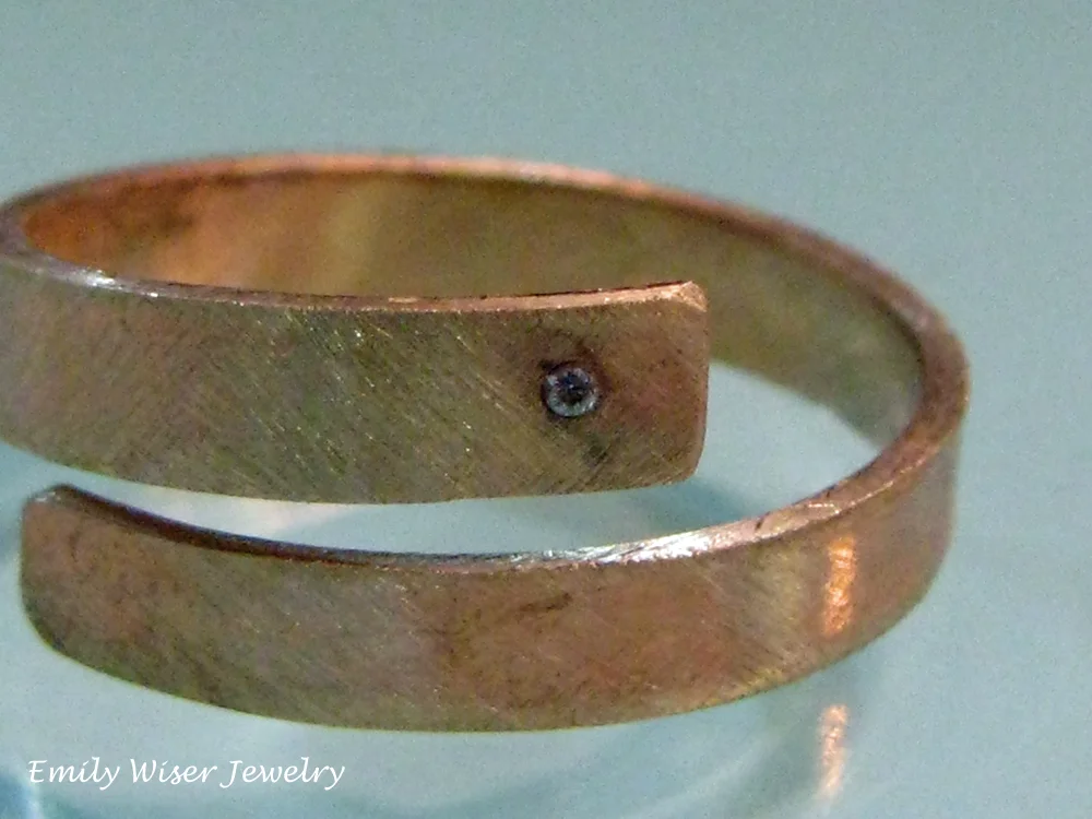 Bronze Wrap Ring with Diamond 2012
