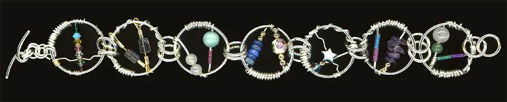 Wire Wrap Bracelets. Sterling, 2006-08