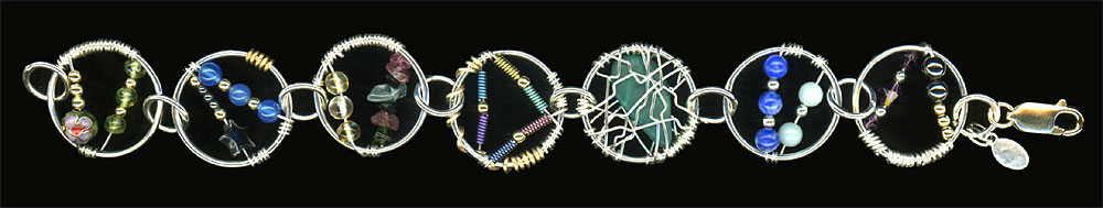 Wire Wrap Bracelets. Sterling, 2006-08