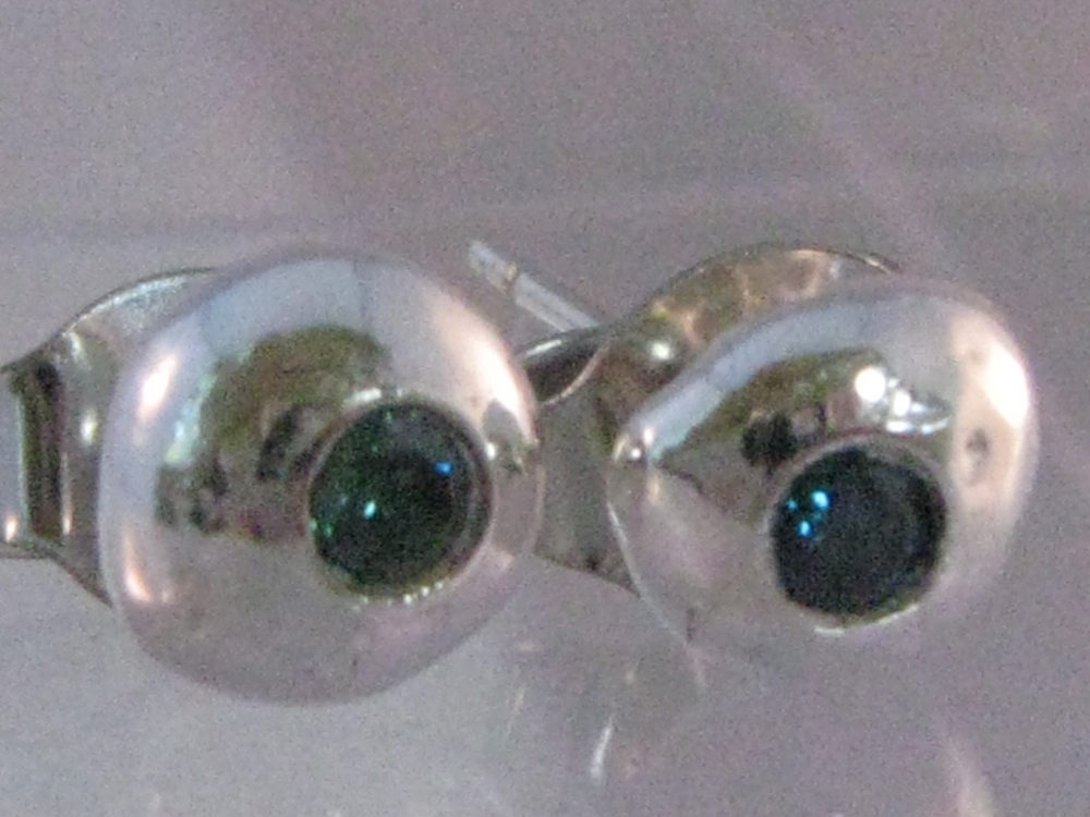 Diamond & Sterling Pebble Studs. 2012