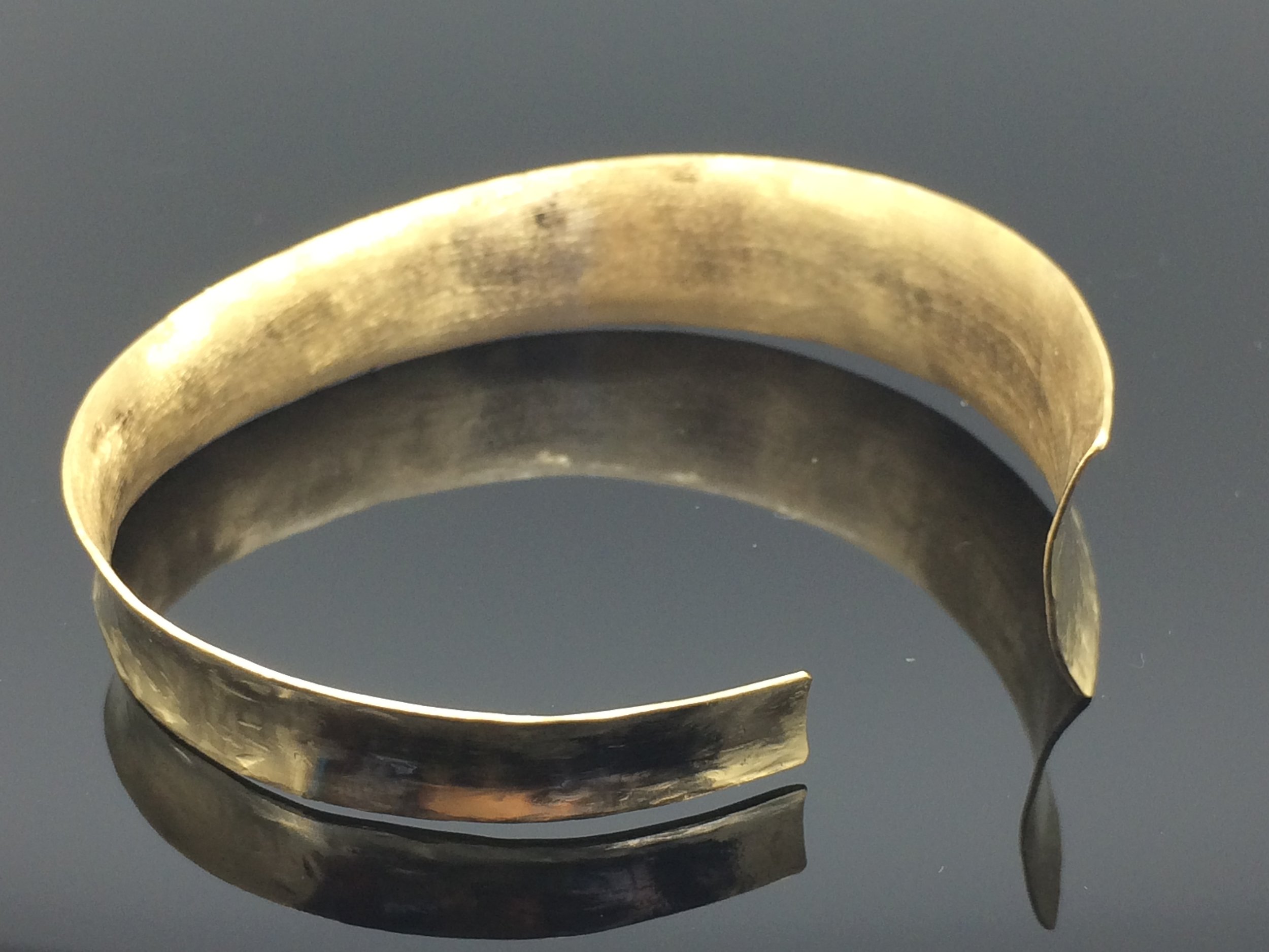 22k Gold Hammered Cuff Bracelet 2015. Practice Piece from Creative Metal Forming