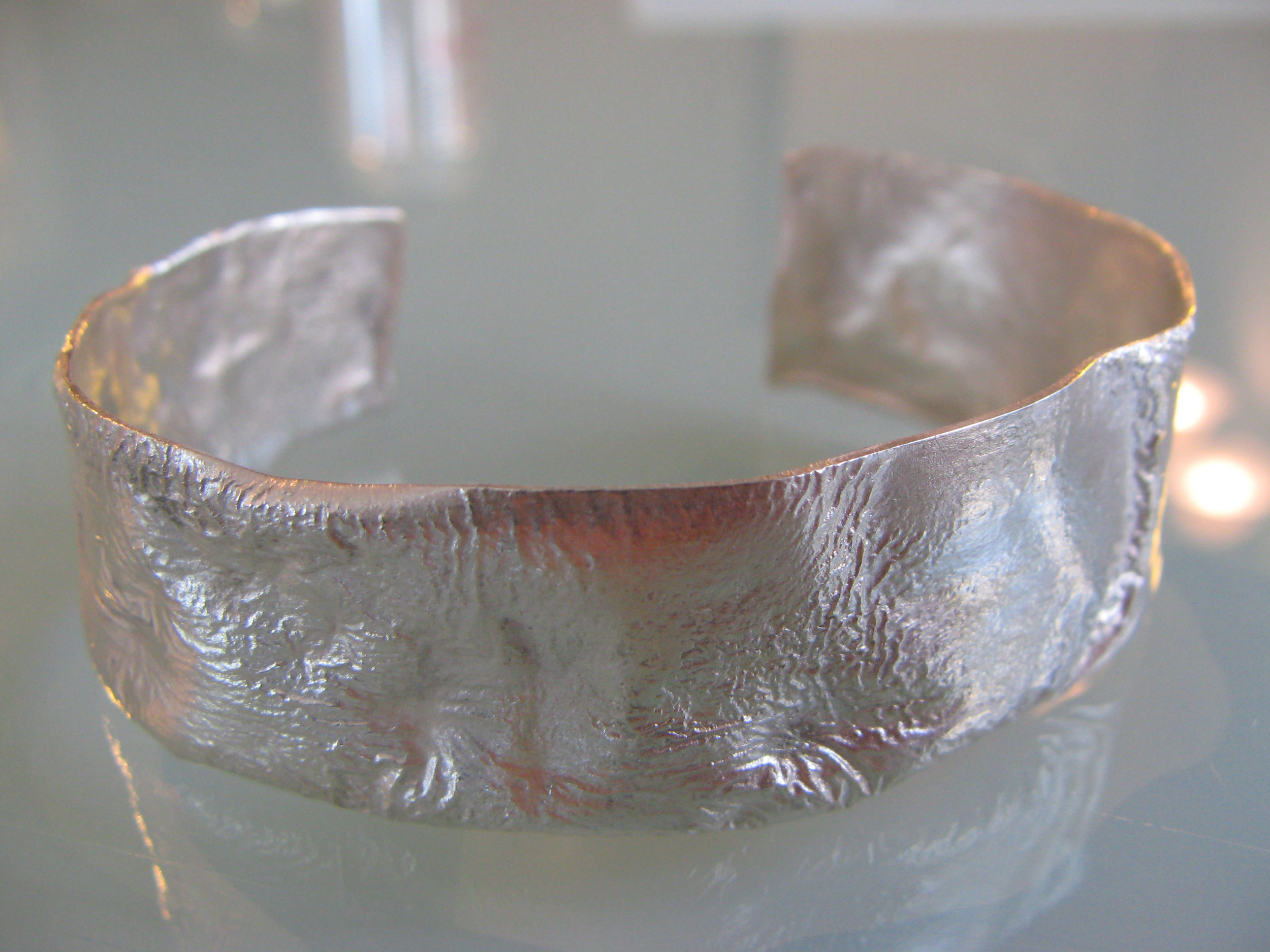 Reticulated Sterling Silver Bracelet 2009. Made in Sarah Chapman's Class.