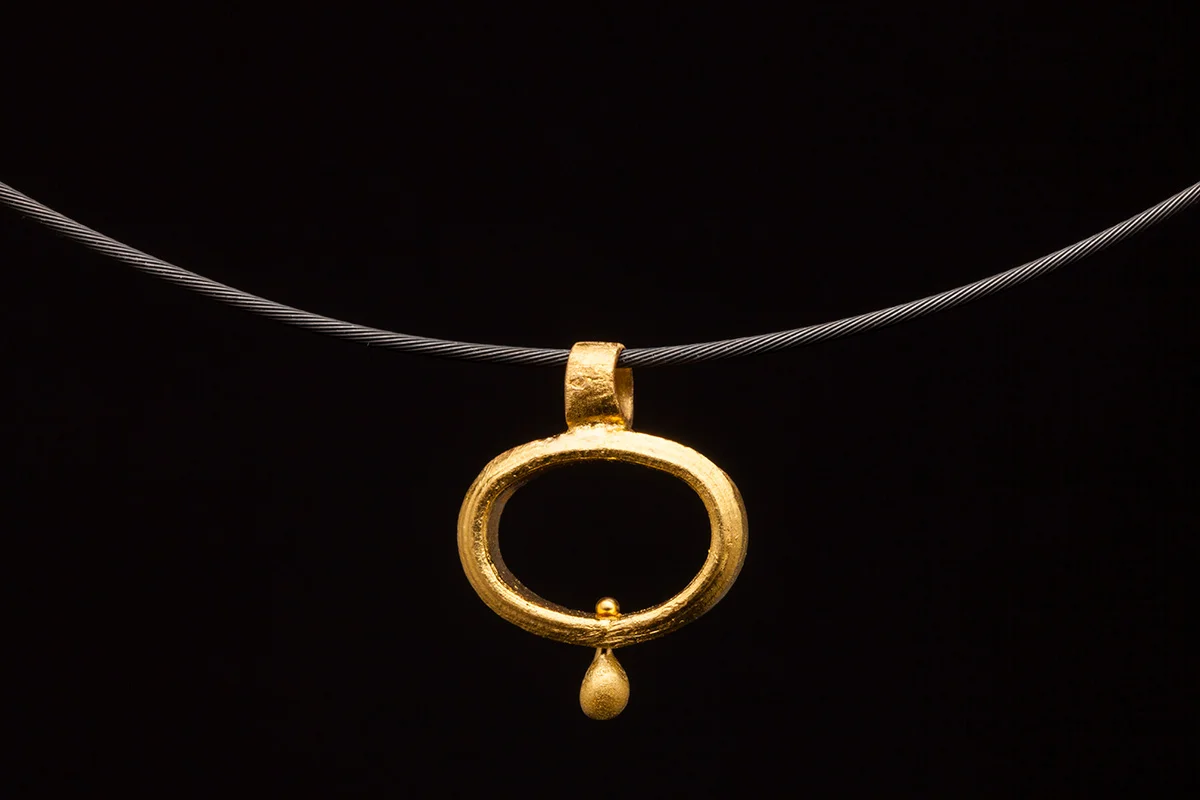 22k Oval Pendant, One of a Kind