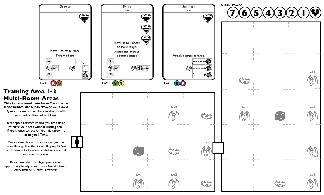 An early v30 encounter with many different mobs. This style was eventually dropped in favor of just doing large boss fights...