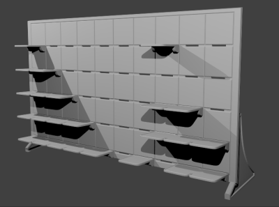 A rendering of what the final rack may look like, courtesy of Fábio Fontes.