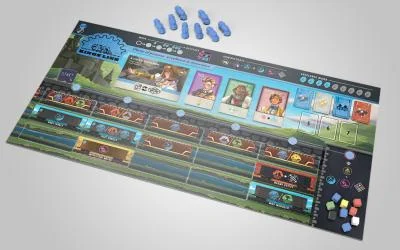 Here's a setup of a typical player board mid-game!