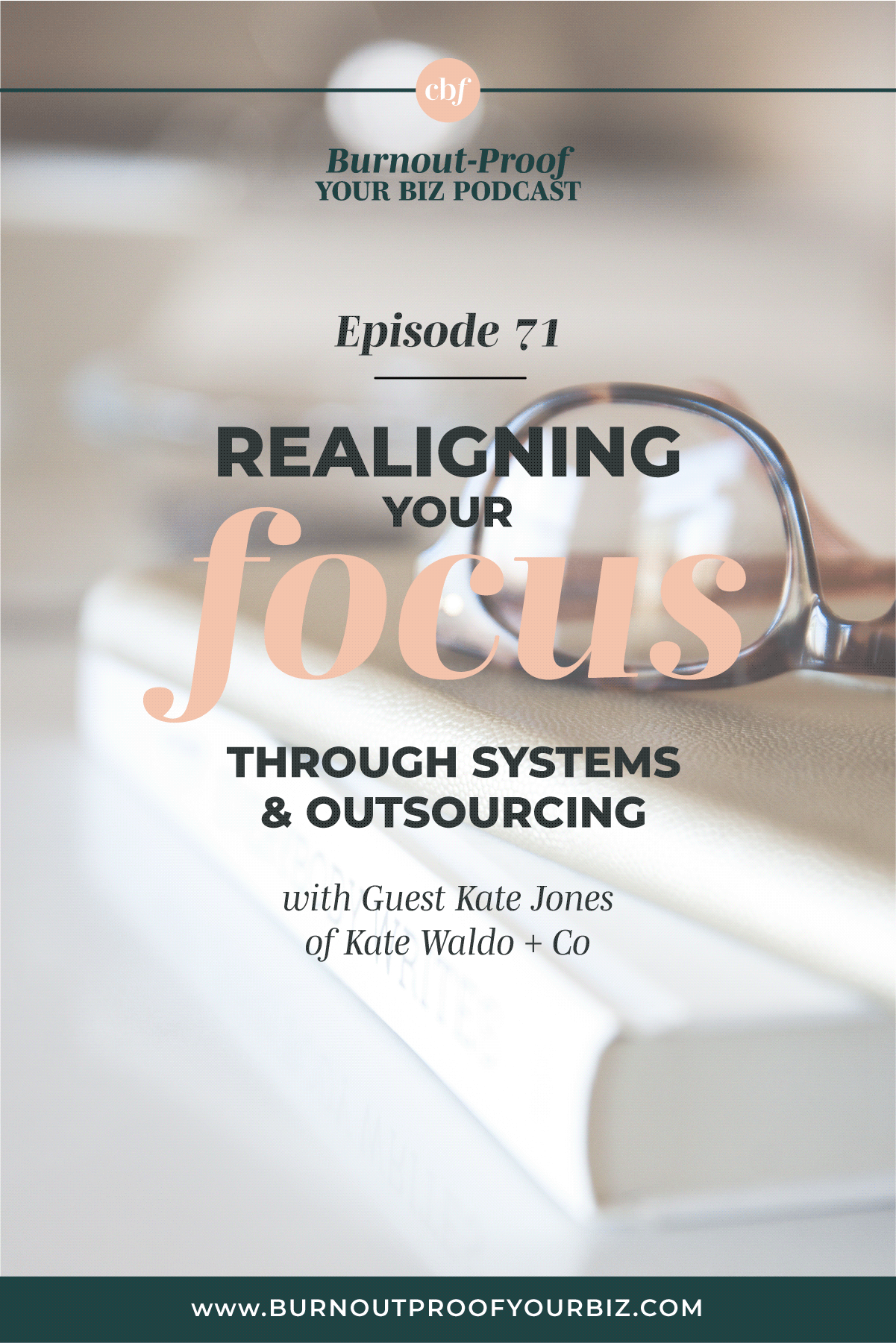 Burnout-Proof Your Biz Podcast with Chelsea B Foster | Ep. 71 - Identifying Your "Queen Bee" Role &amp; Realigning Your Focus Through Systems &amp; Outsourcing with Kate Jones of Kate Waldo + Co