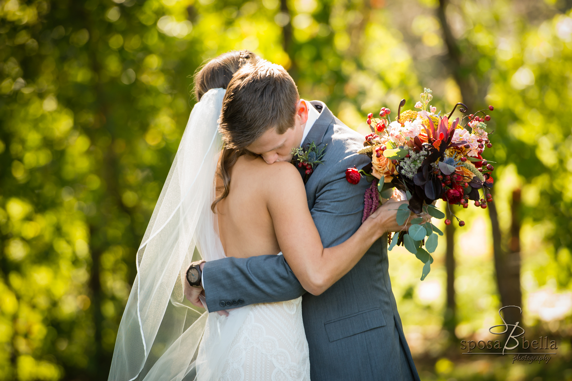 The Farm provided a beautiful backdrop for Ashley & Josh's first look!