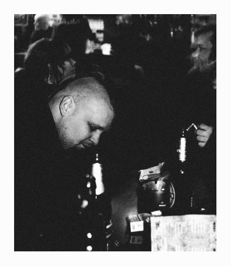 (Bowie in the bar after the botched gig.)