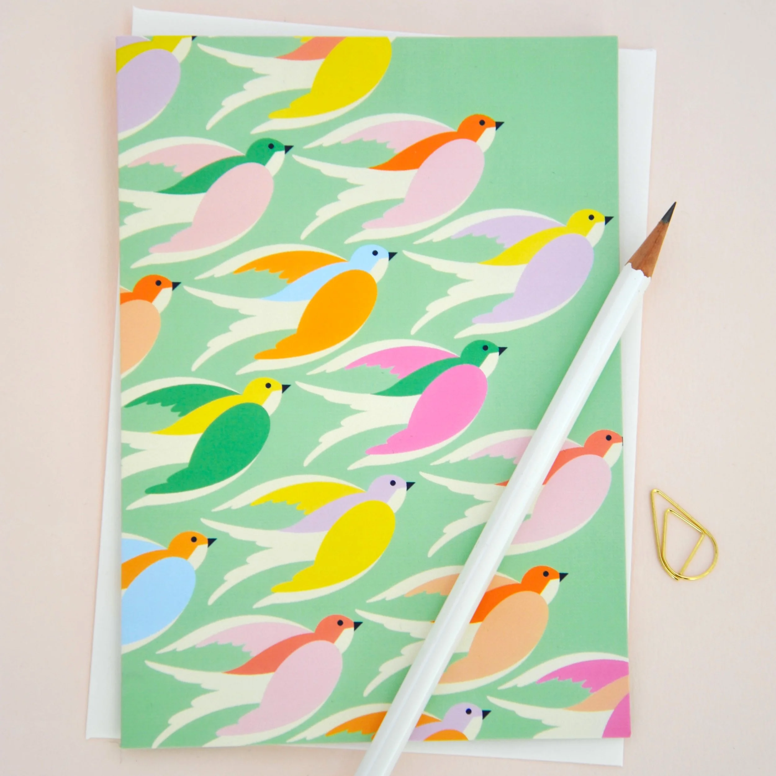 Birds Inflight - Mint
