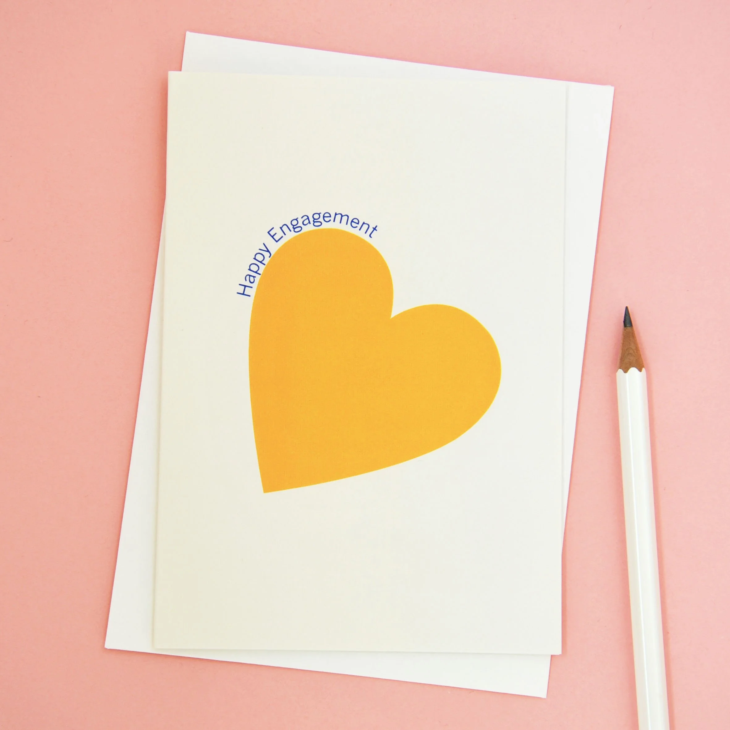 Happy Engagement in Sunshine Yellow Card