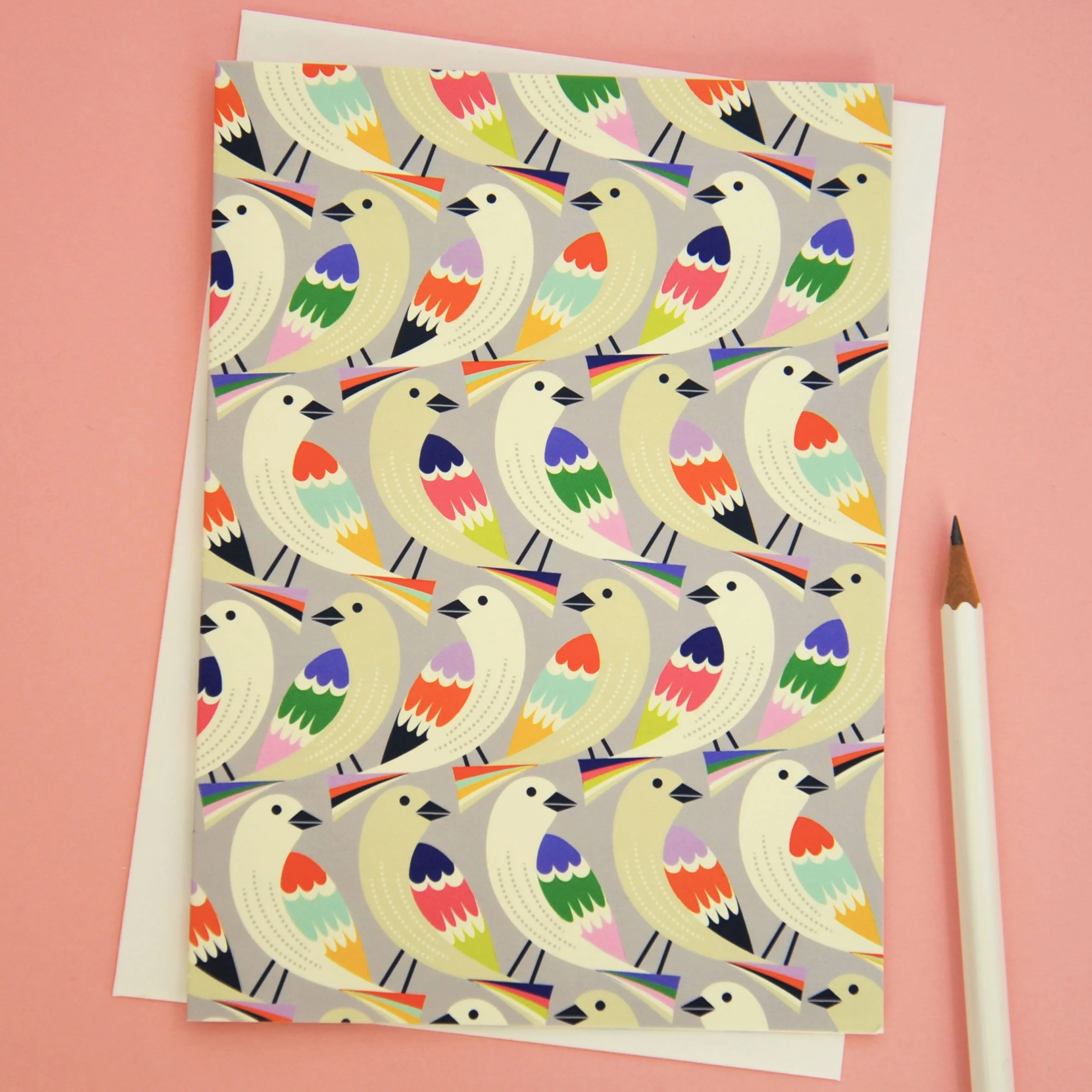 'Birds in a Row' Card