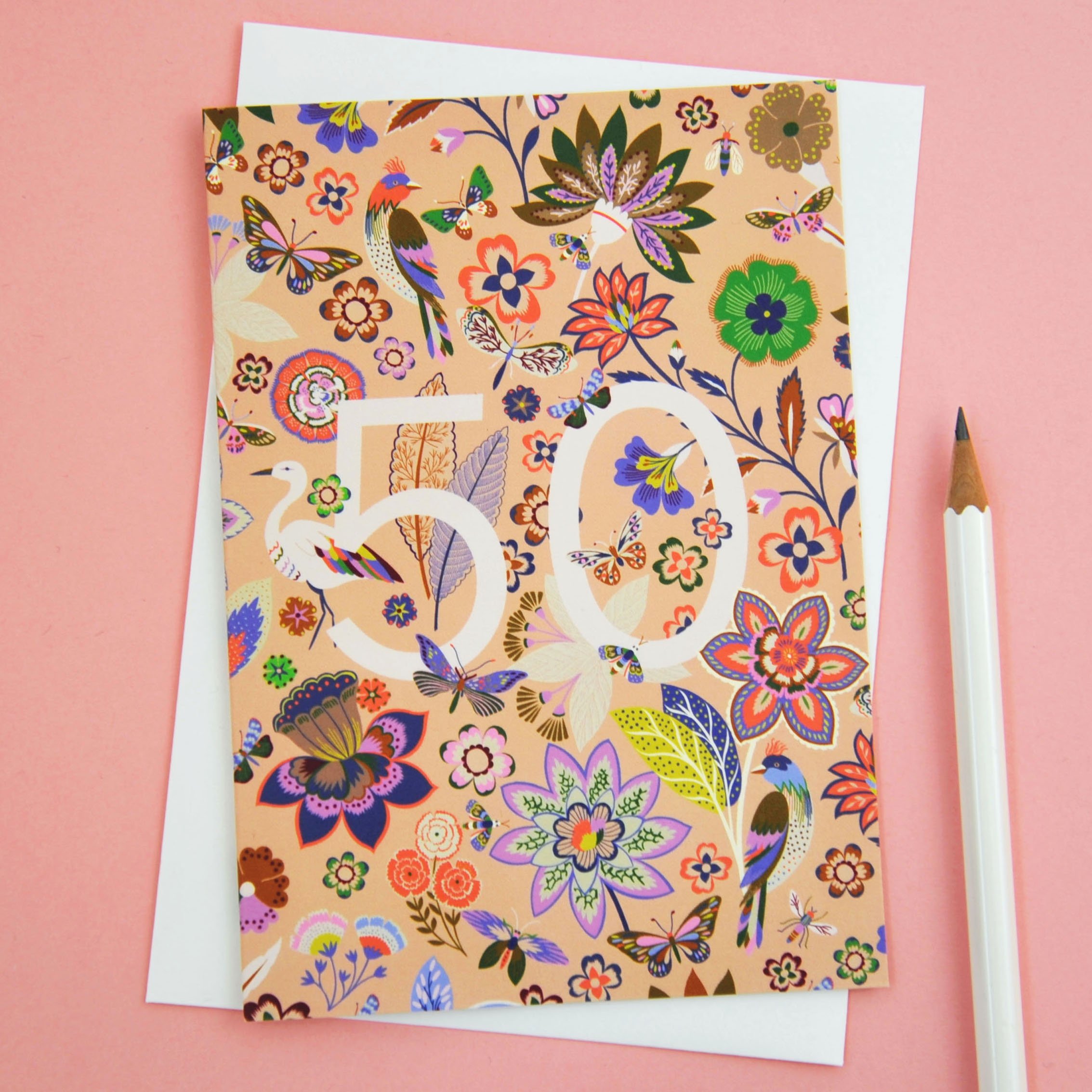 50th Birthday Card – Illustrated Milestone Card