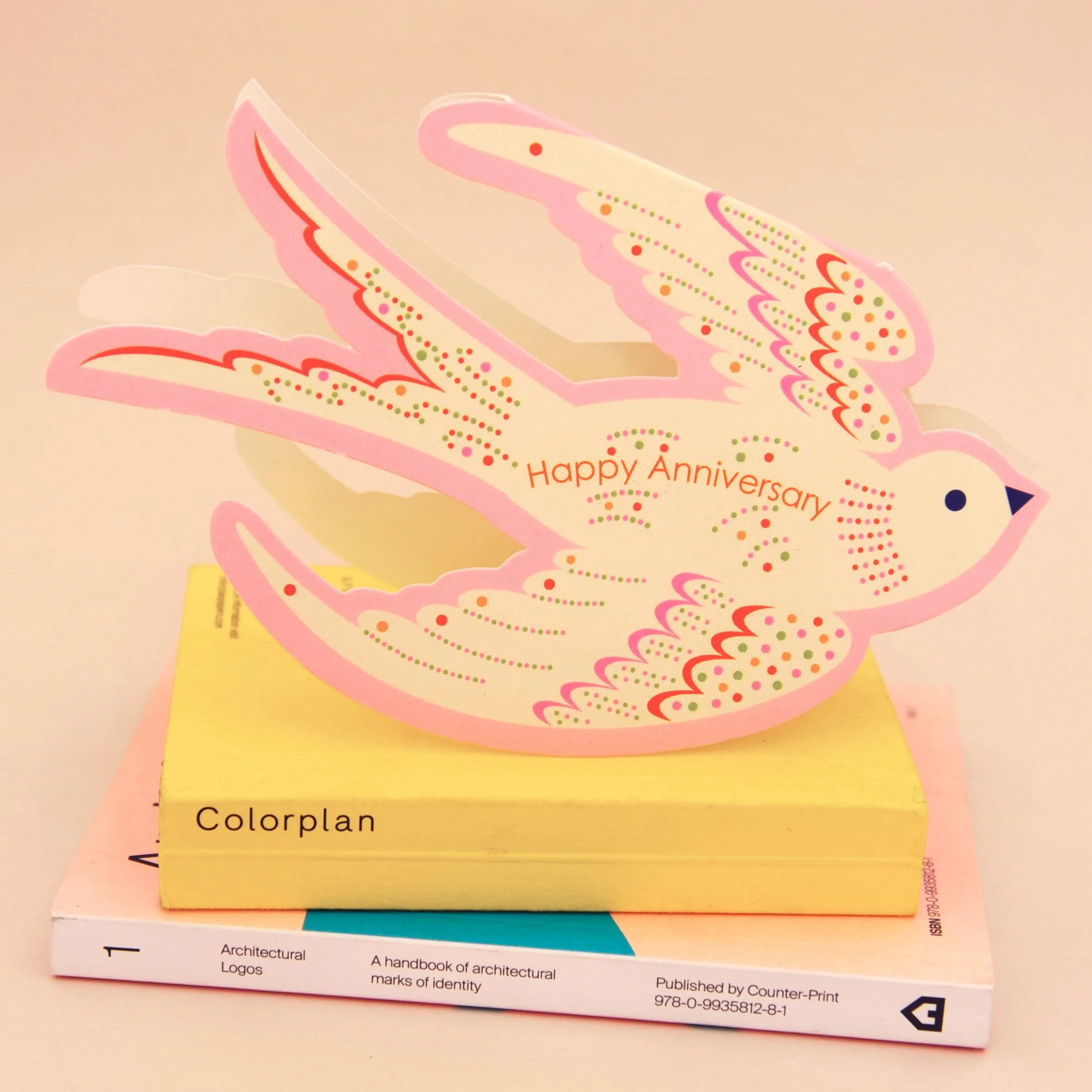 Happy Anniversary Rocking Bird Die Cut Card