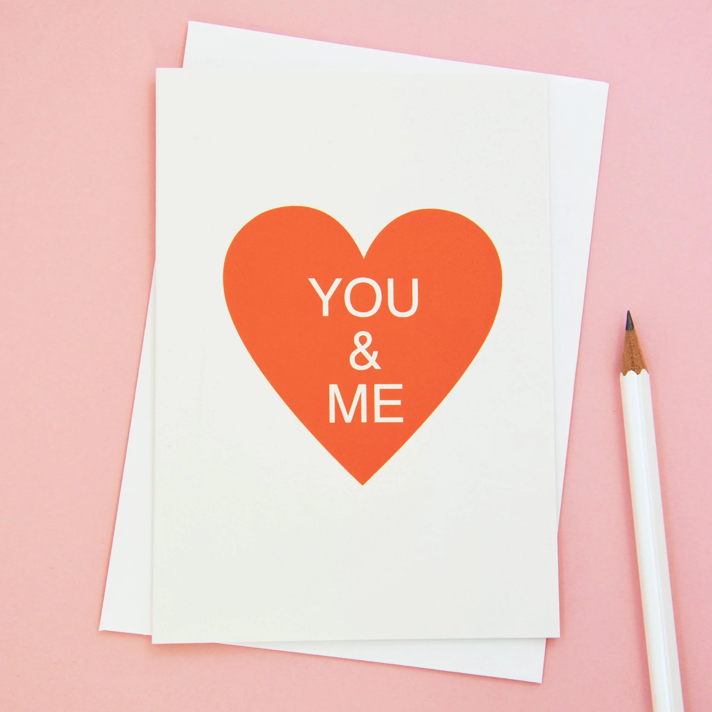 You & Me in Heart Valentine's Love Card