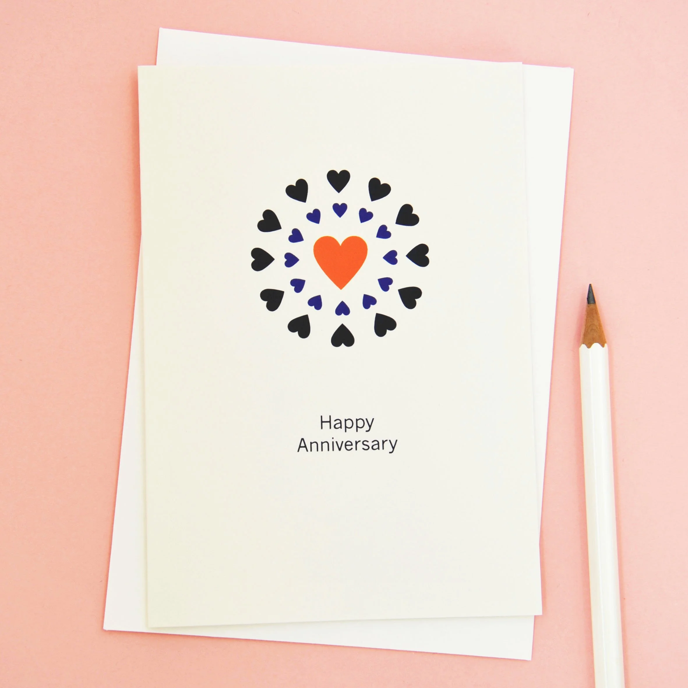 Happy Anniversary in Hearts Card