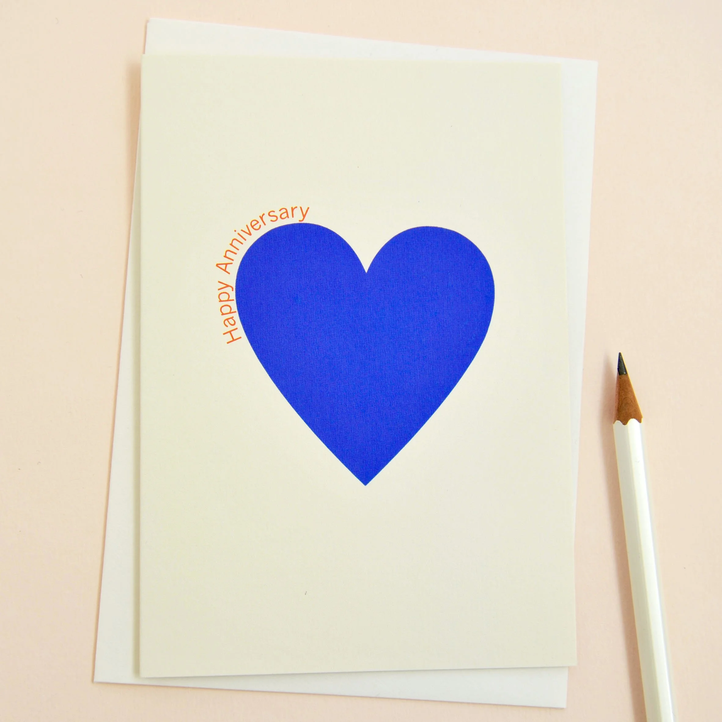 Happy Anniversary in Blue Card