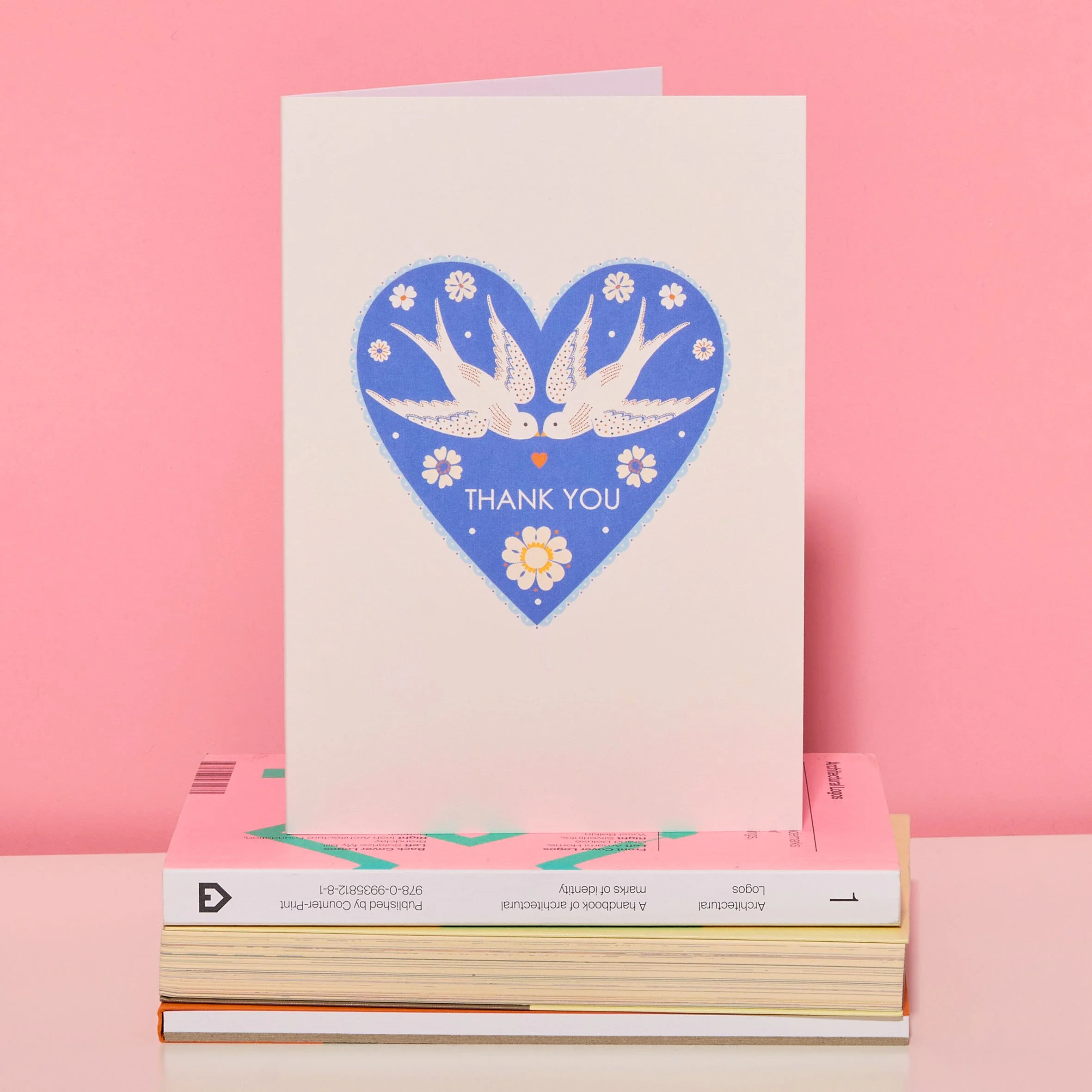 Thank You Love Birds Greetings Card