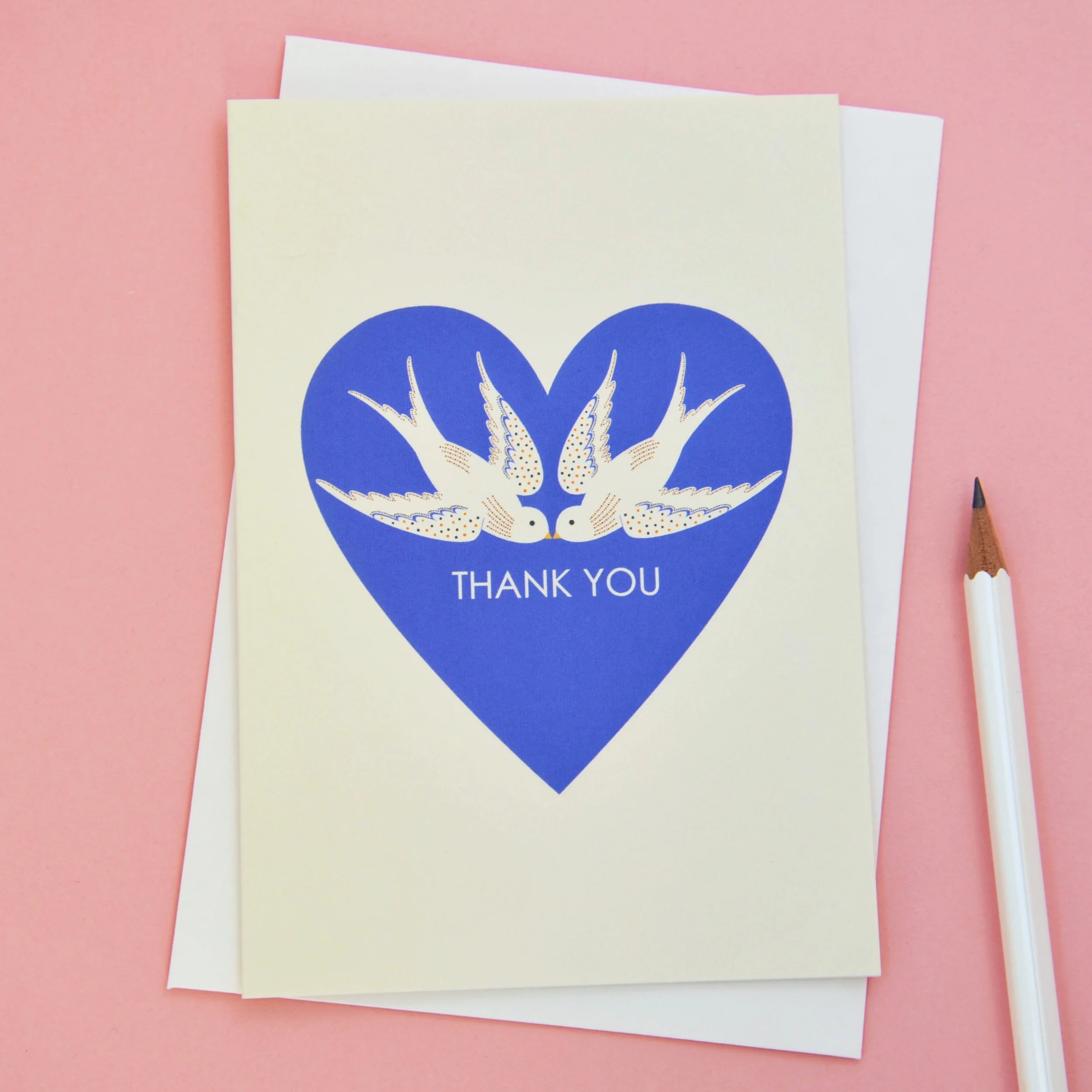 Blue Birds Thank You  Card