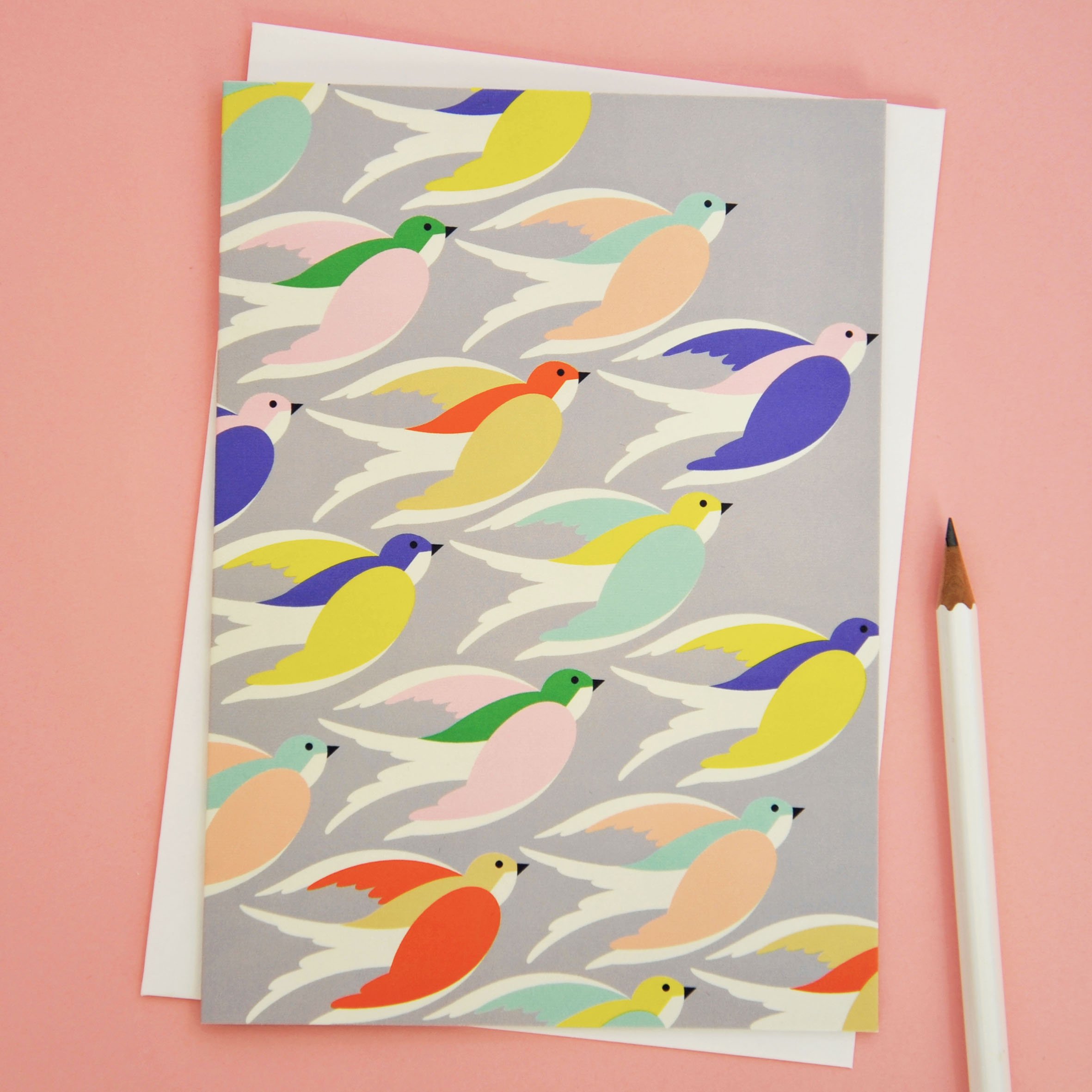 'Birds in flight' Card