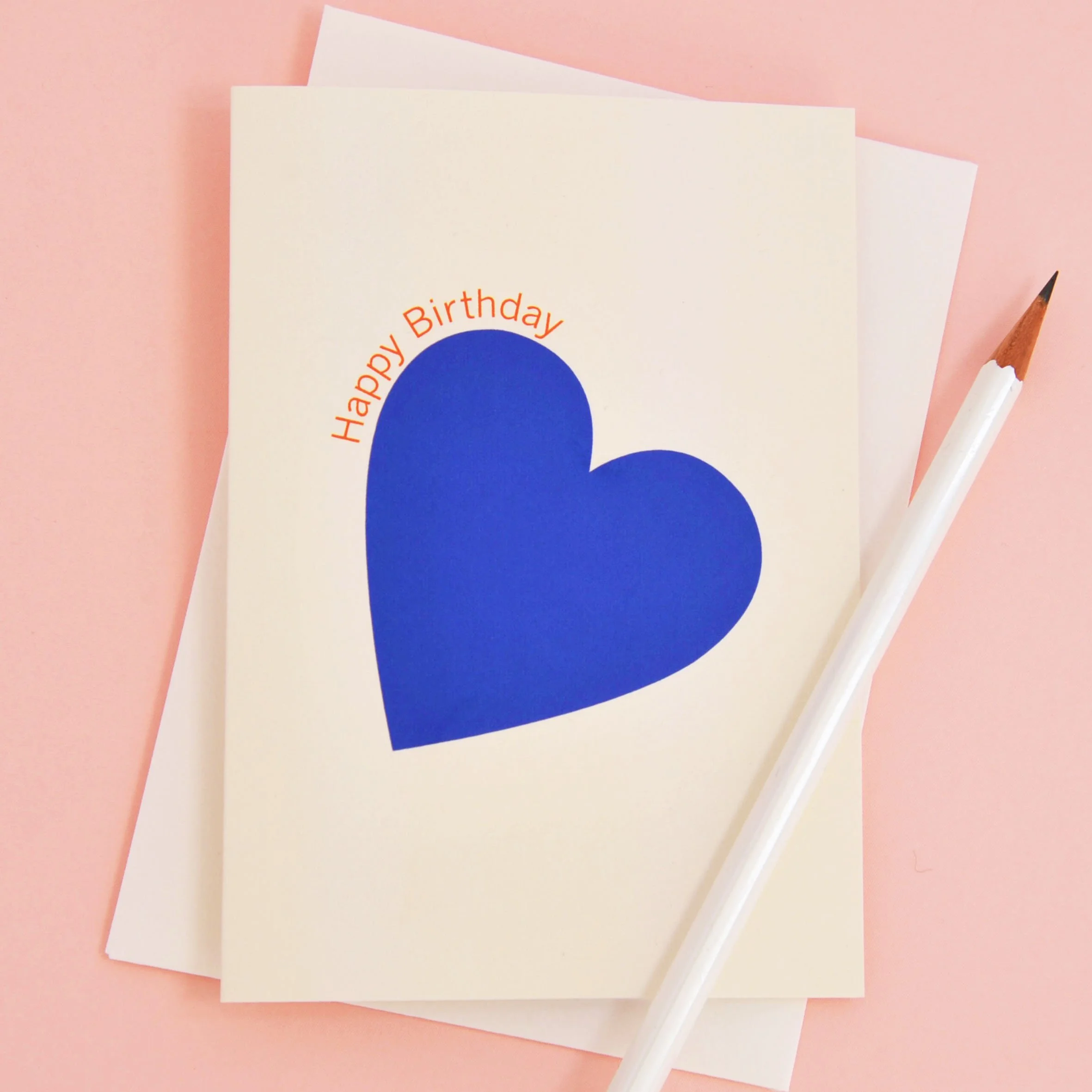 Big Love Happy Birthday Card in Blue