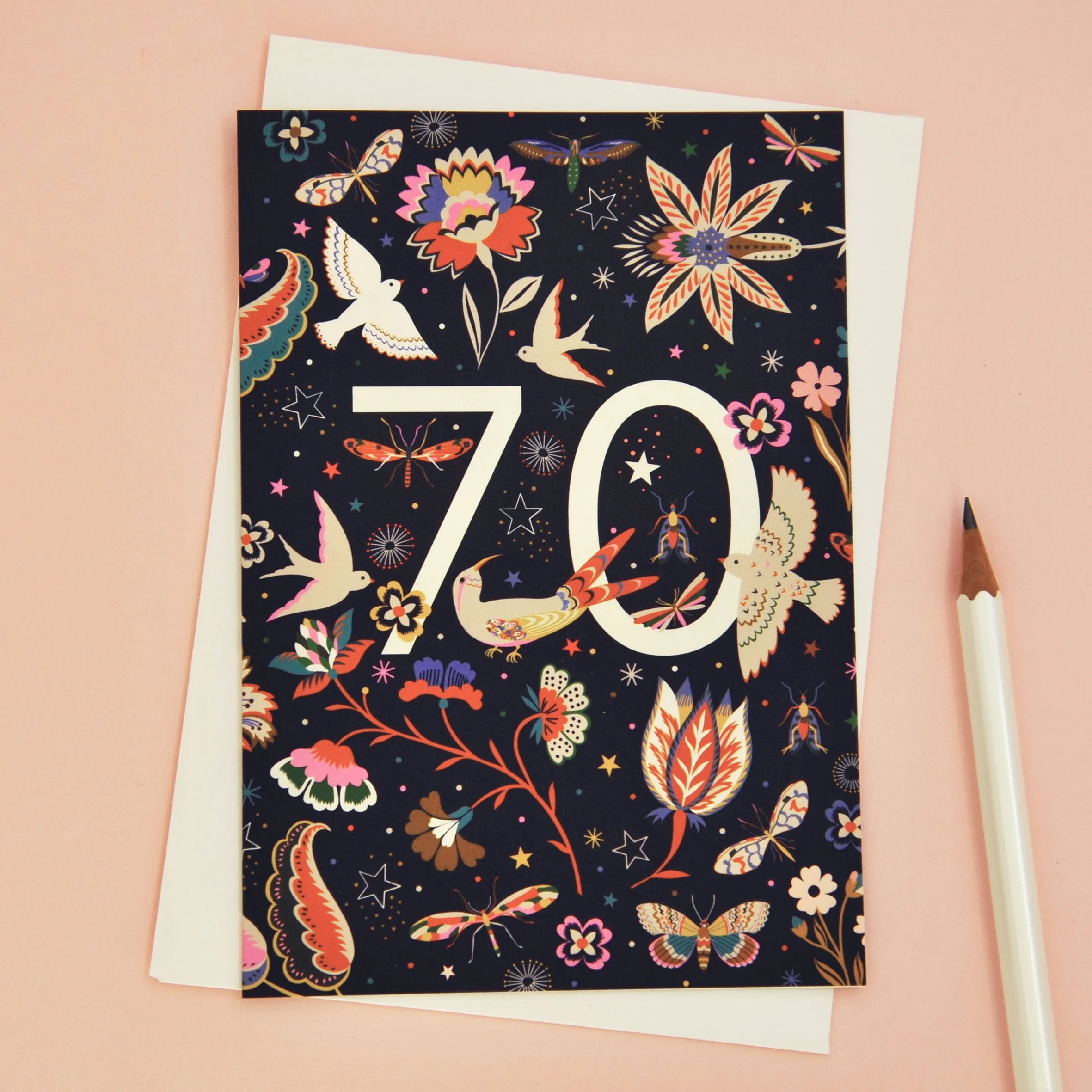 70th Birthday Number Card