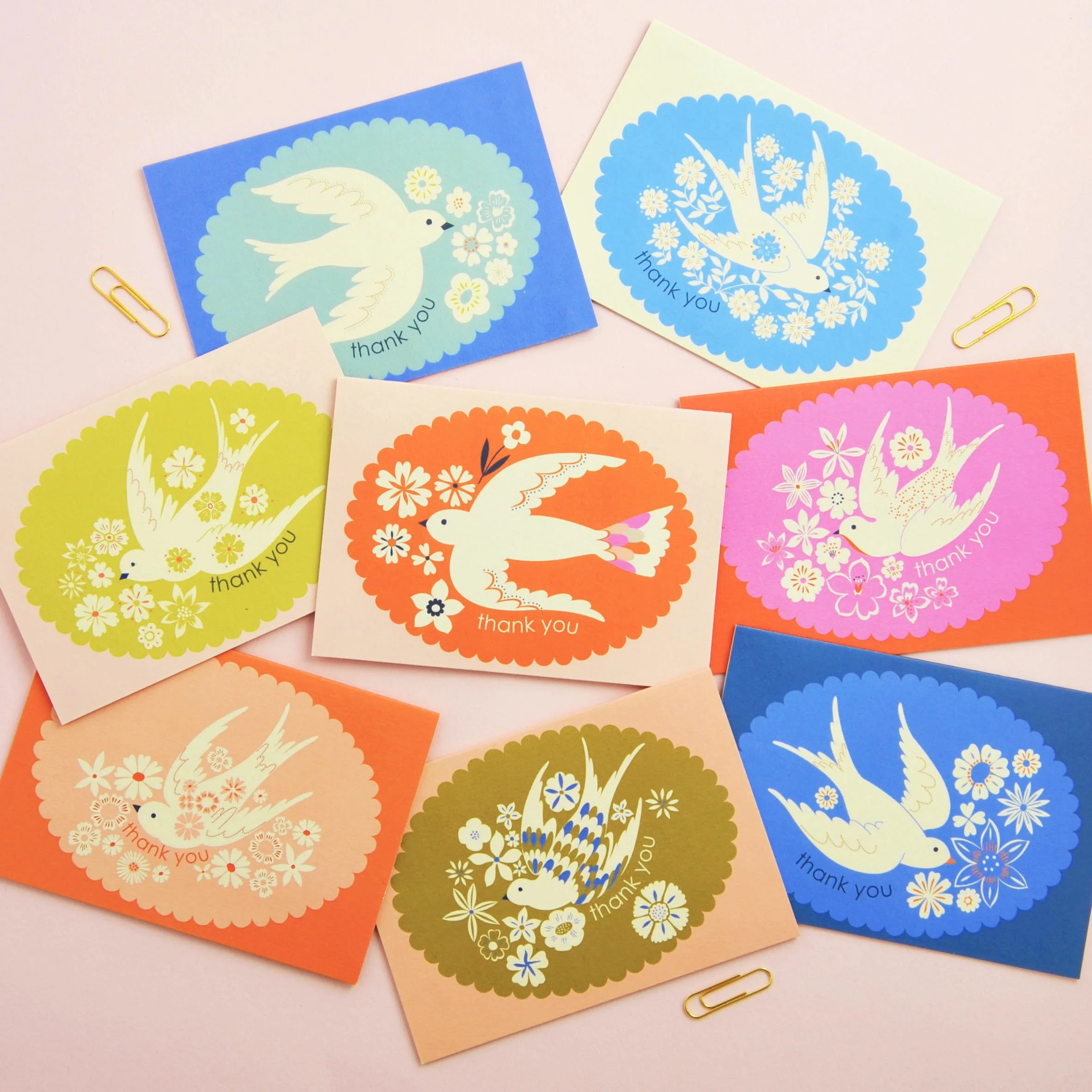 Bird & Borders Thank You Notecard Set