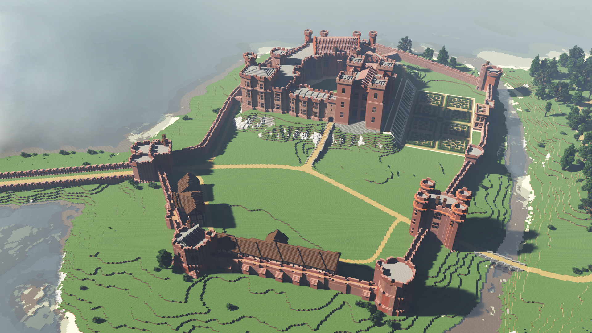 Building Kenilworth Castle on Minecraft