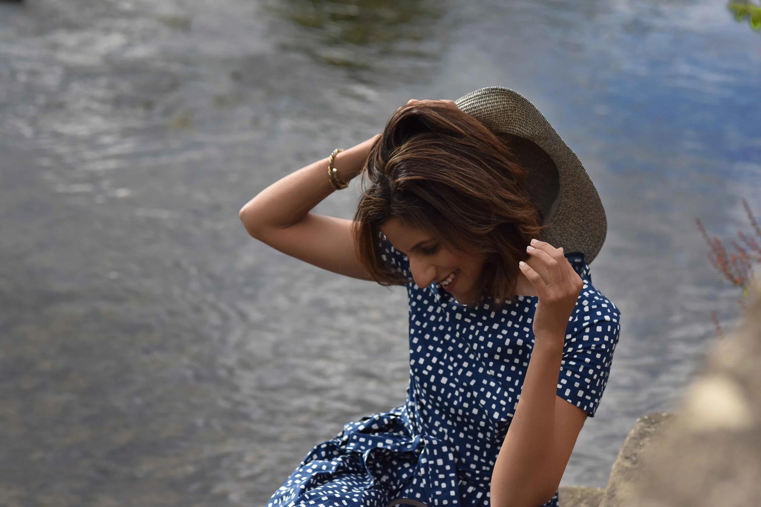 Prada dress, Bibury, Cotswold, England. Image©thingstodot.com